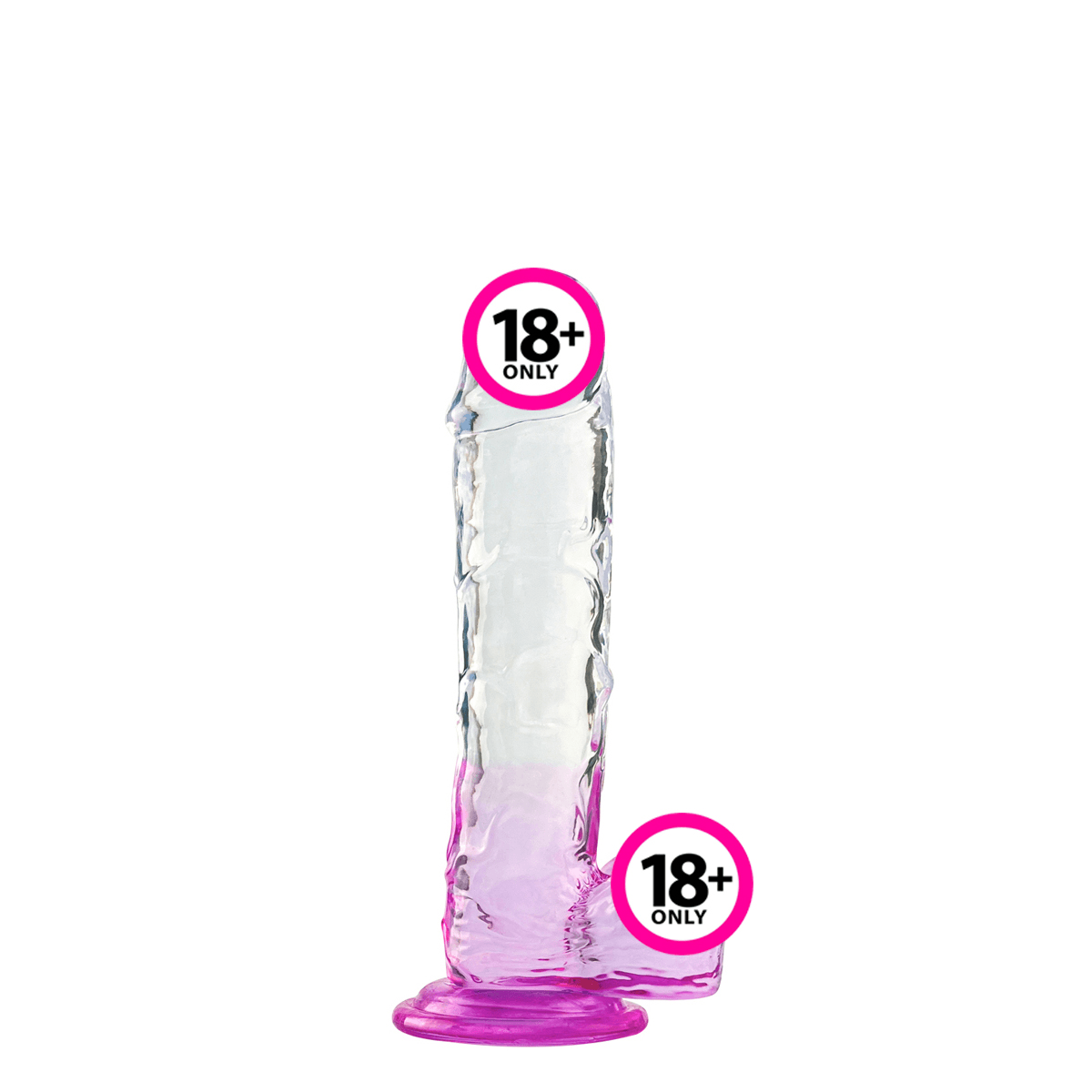 Şeffaf Pembe Renkli Jel Dildo - 15 cm