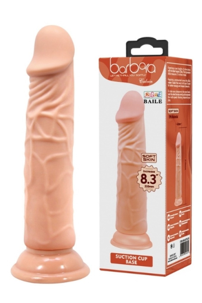 Barbara 8.3 İnç Kadife Dokulu Dildo