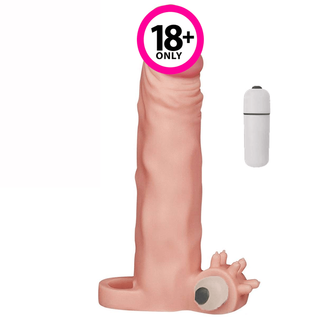 7.5 Testis Halkalı 6.5cm Uzatmalı Titreşimli Kılıf