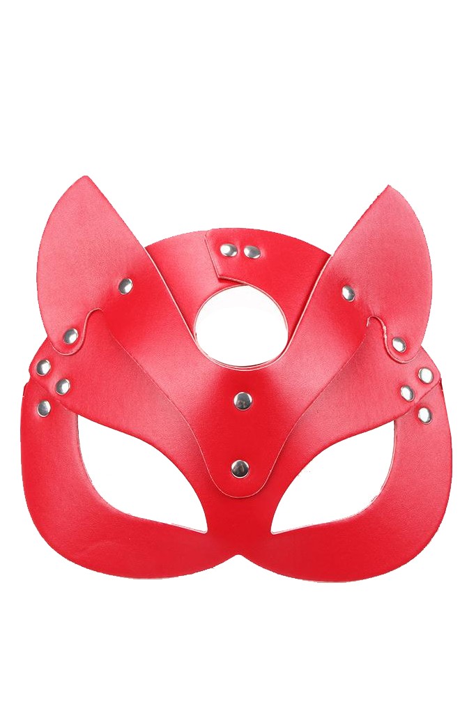 Fantezi Kedi Kız Maske Kırmızı