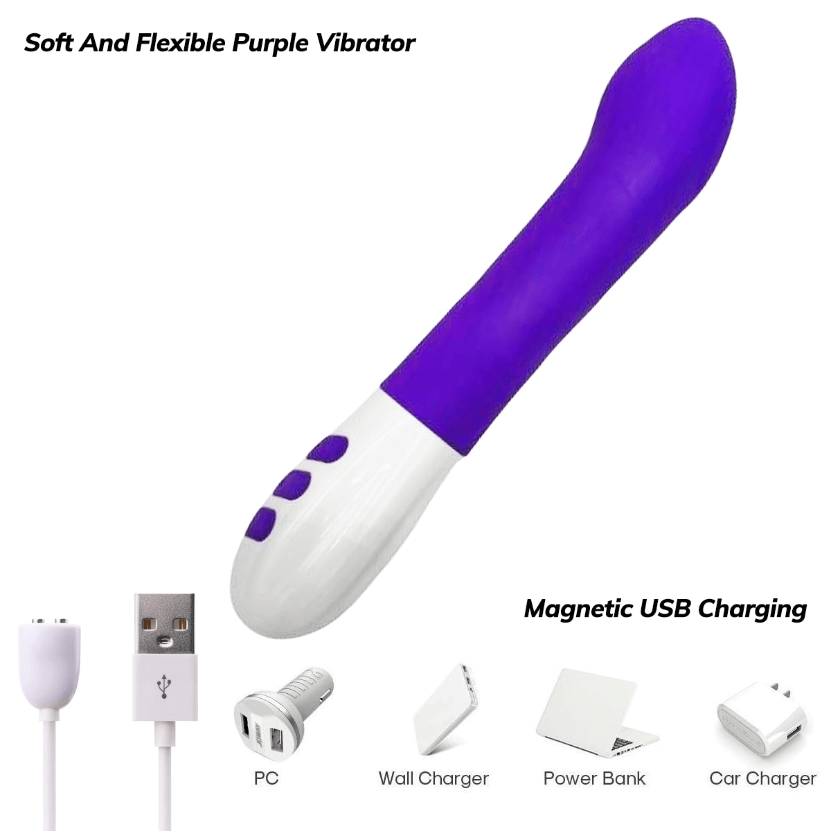 G-Spot Şarjlı 10 Titreşim Modlu Yumuşak Vibratör