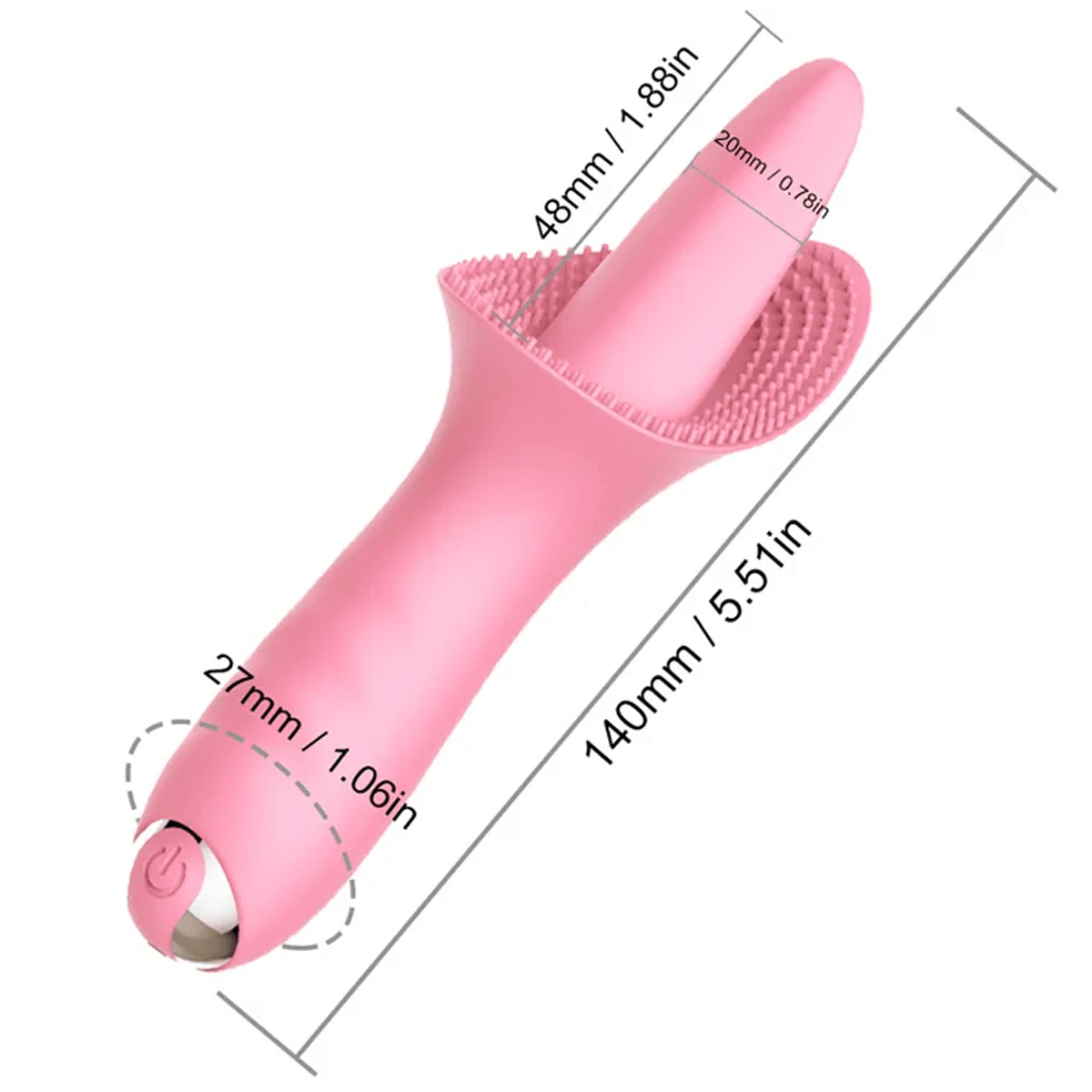 TONGUE Şarjlı Vibratör 14.5cm - Pembe