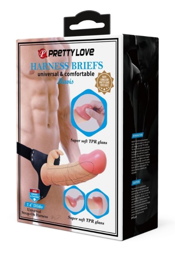 Mavis 5cm Dolgulu Realistik İçi Boş Protez Strapon Penis