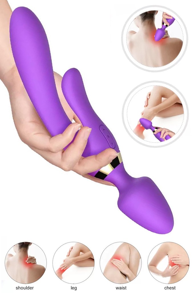 WOWYES Manyetik Şarjlı 3 Yönlü Premium Vibratör - Mor
