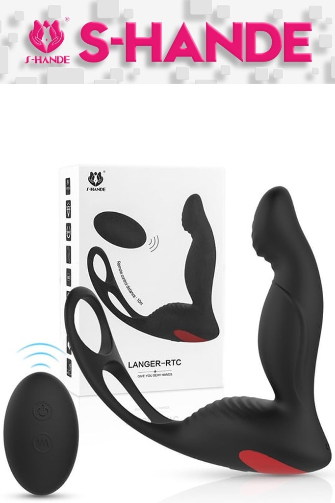 Langer Kumandalı Şarjlı Penis Halkalı Anal Plug