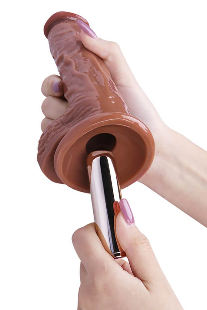 Kablosuz Titreşimli USB Şarjlı Realistik Vibratör - 21 cm - Melez