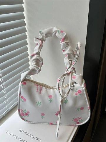 flowers bag beyaz çanta