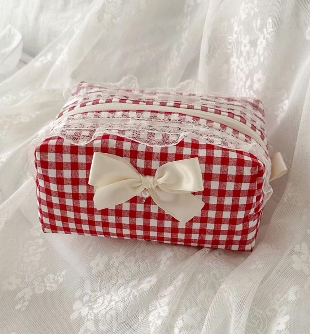 coquette makeup bag