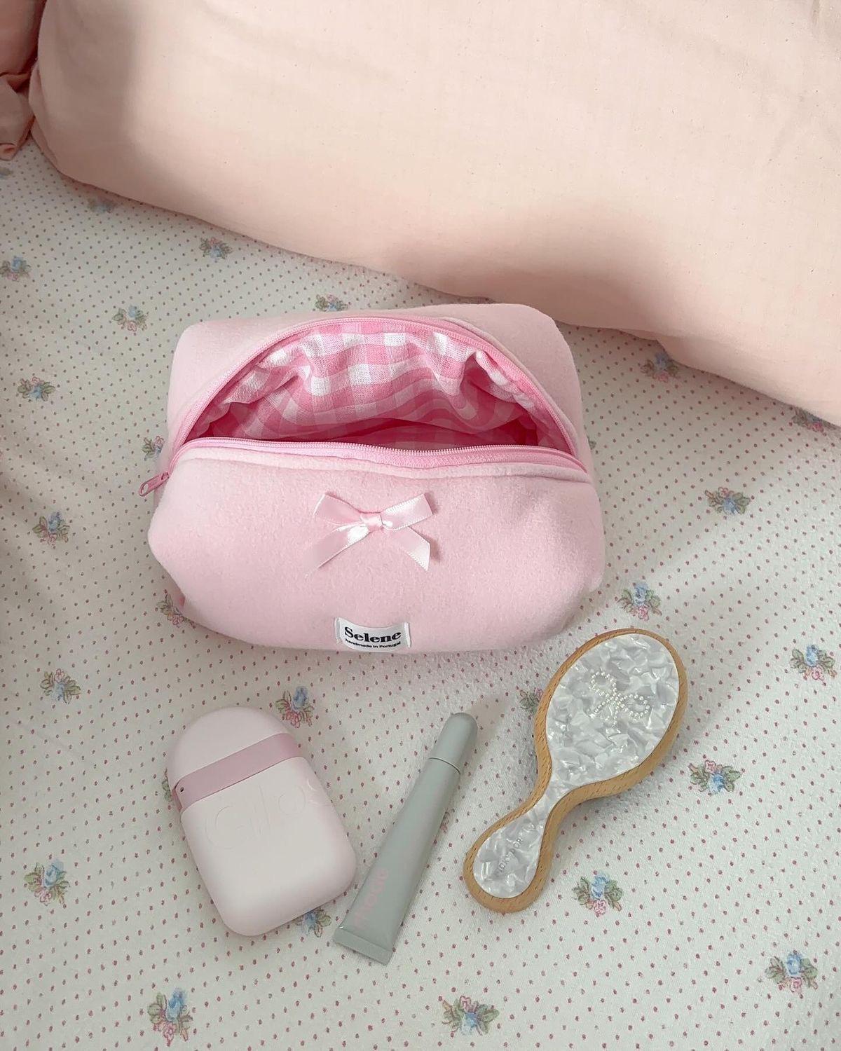 coquette makeup bag