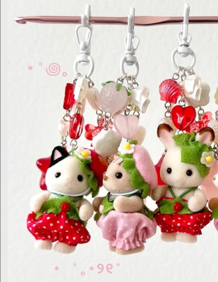 bunny strawberry charm