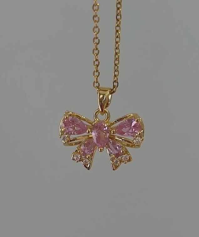ribbon rose gold kolye