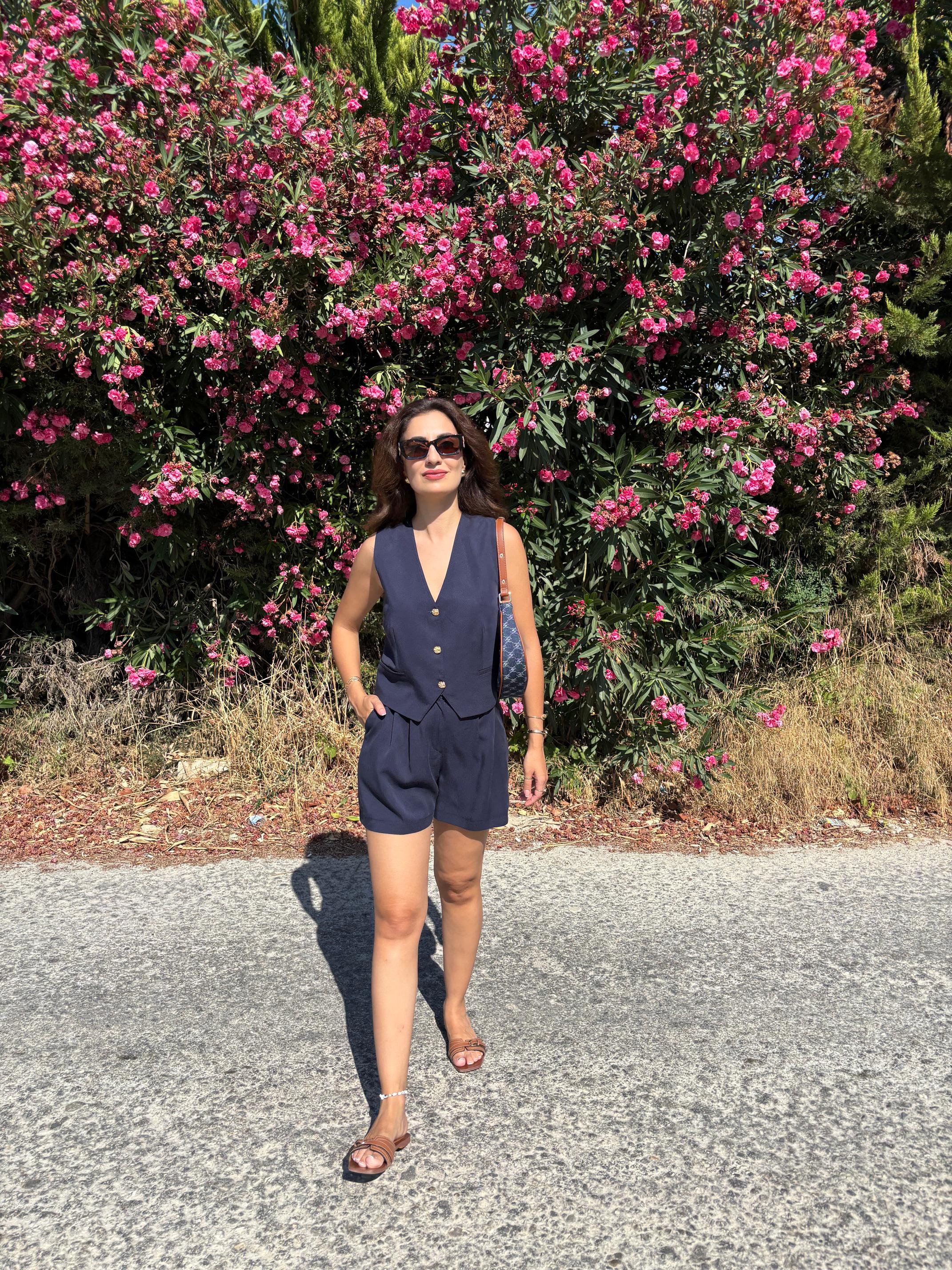 Tencel Yelekli  Şortlu Takım