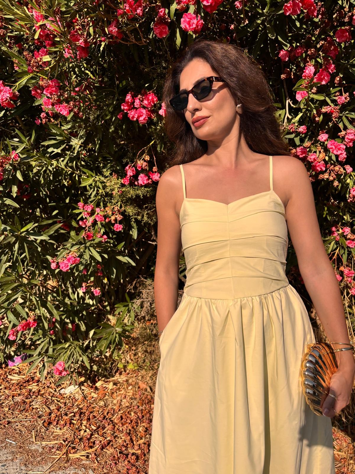 Butter Yellow İp Askılı Elbise