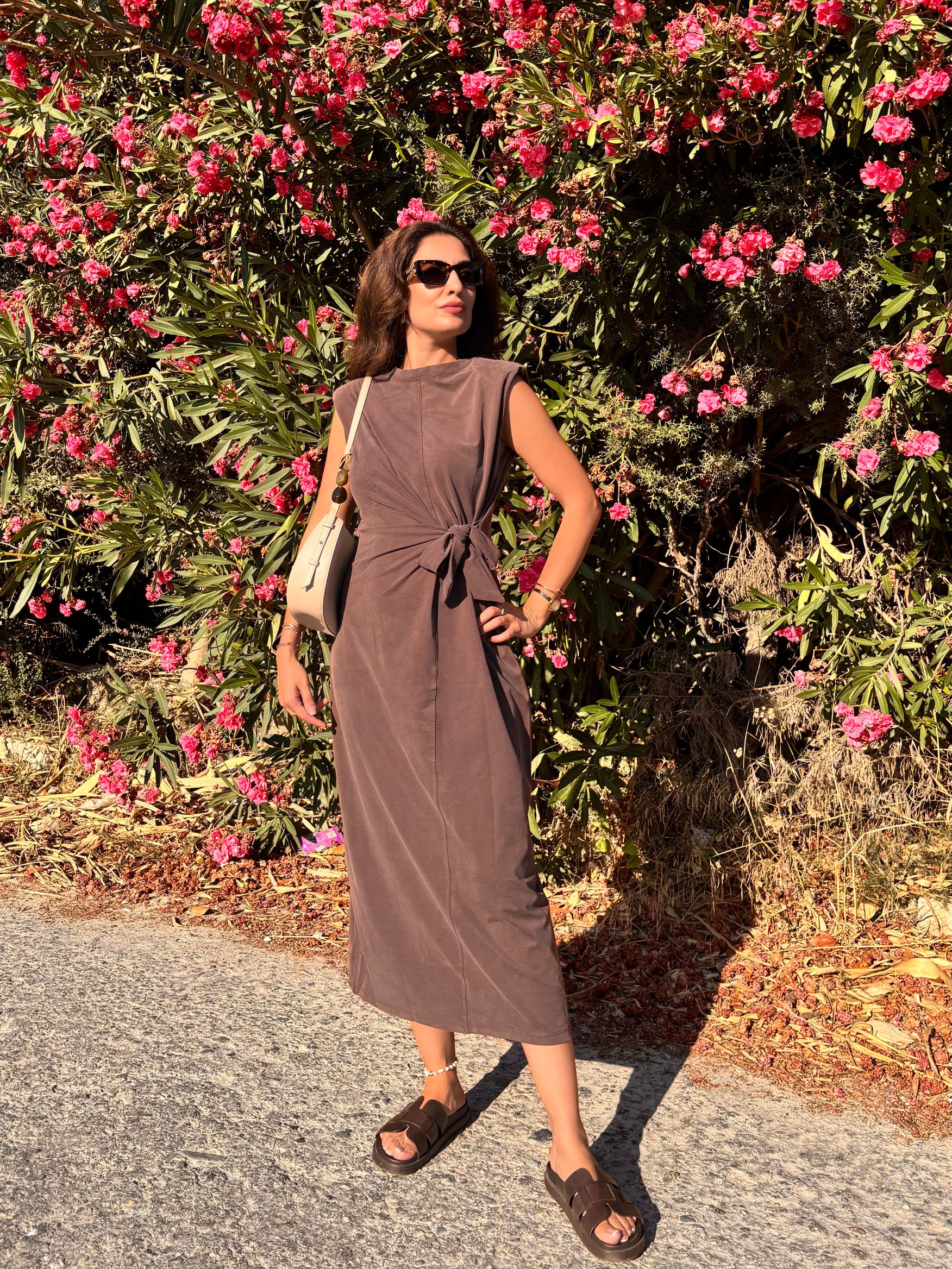 Bağlamalı Tencel Elbise