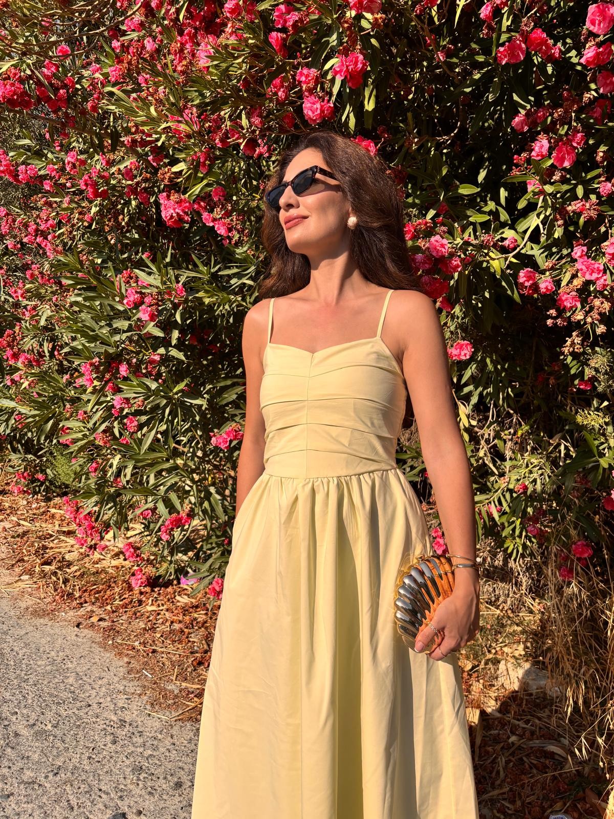Butter Yellow İp Askılı Elbise