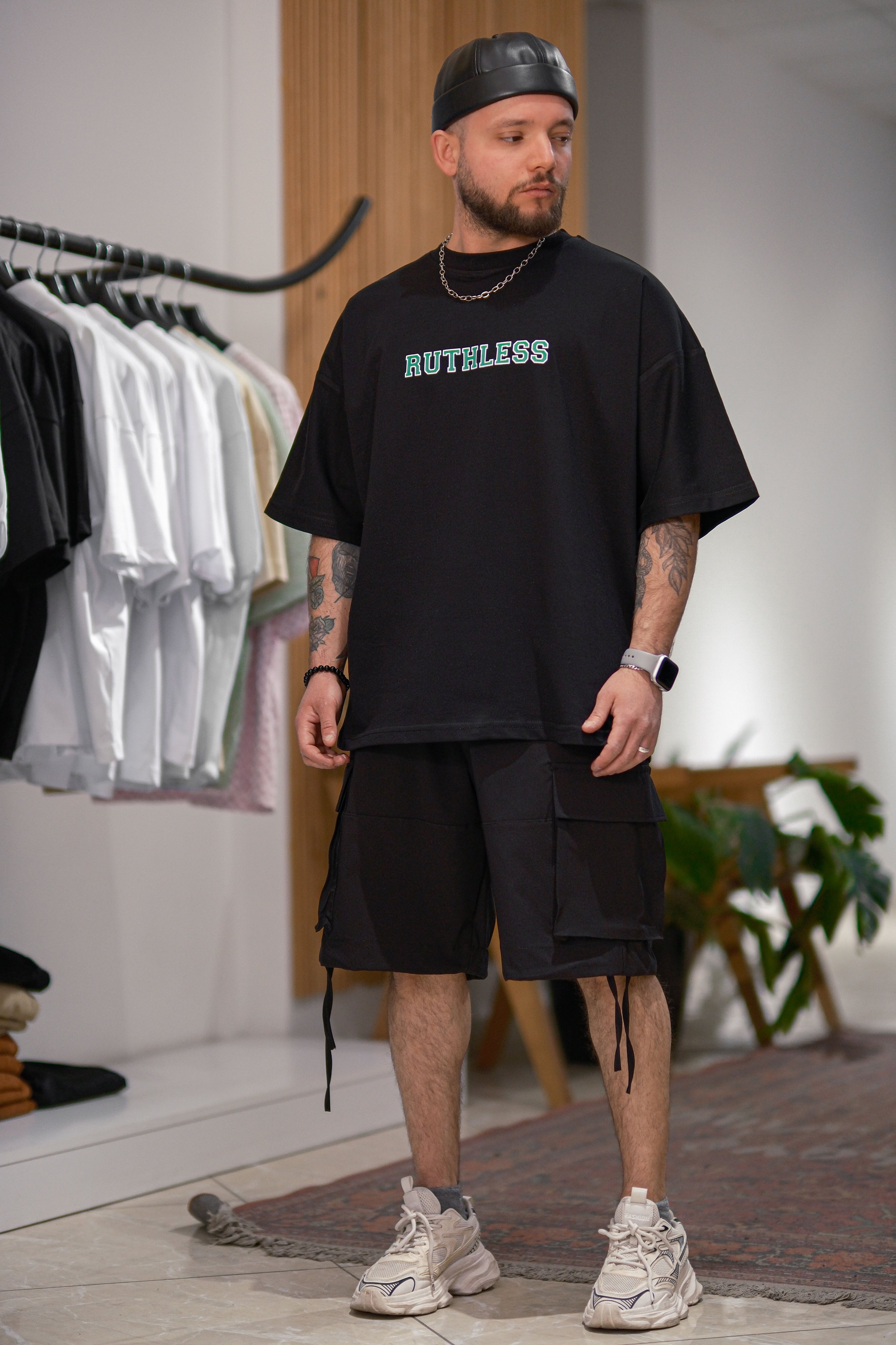 Ruhtless Extra Oversize Siyah Tshirt