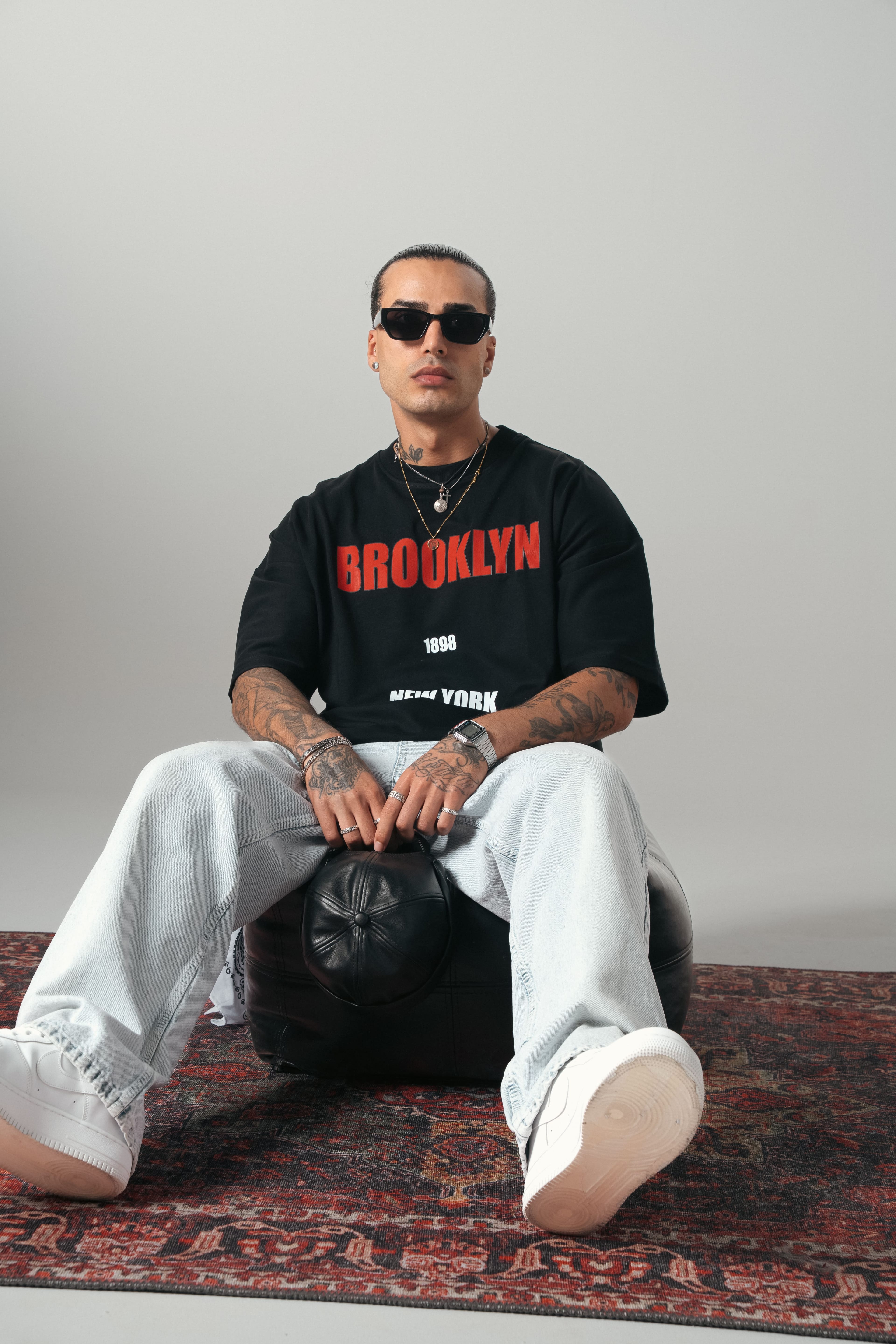 Brooklyn Siyah Extra Oversize Tshirt
