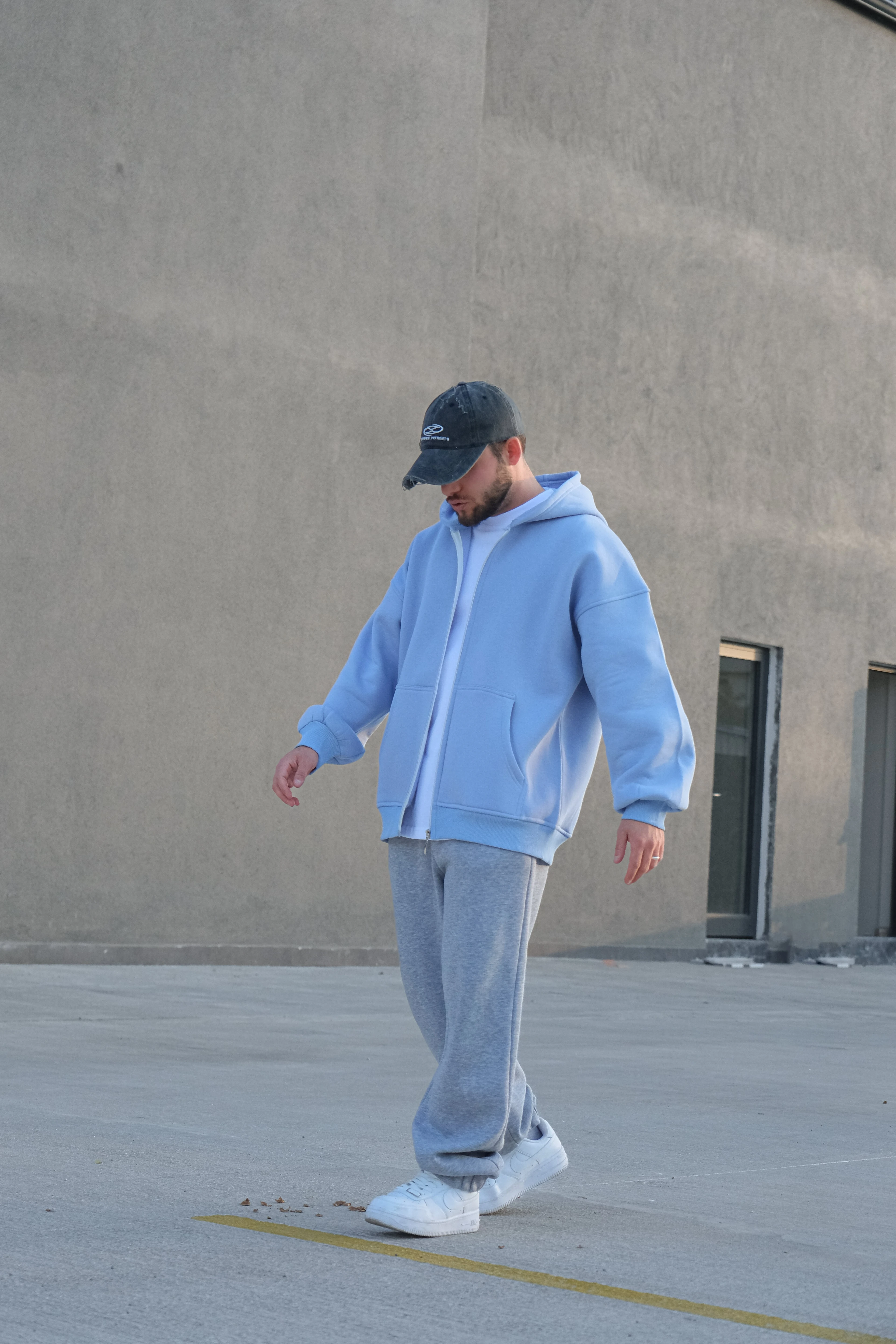BabyBlue Extra Oversize Ful Zip Hoodie ( Premium Ürün ) 