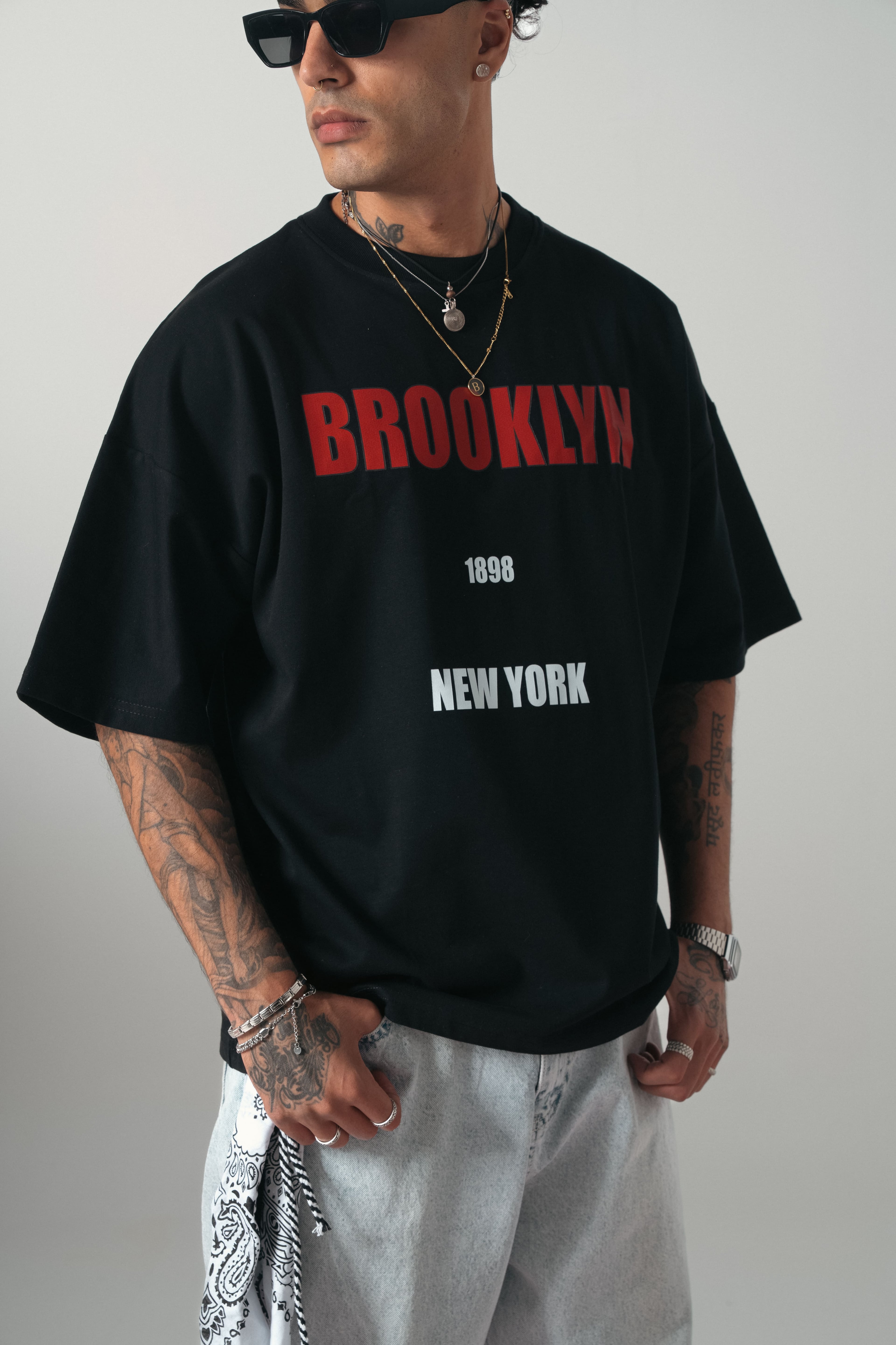 Brooklyn Siyah Extra Oversize Tshirt