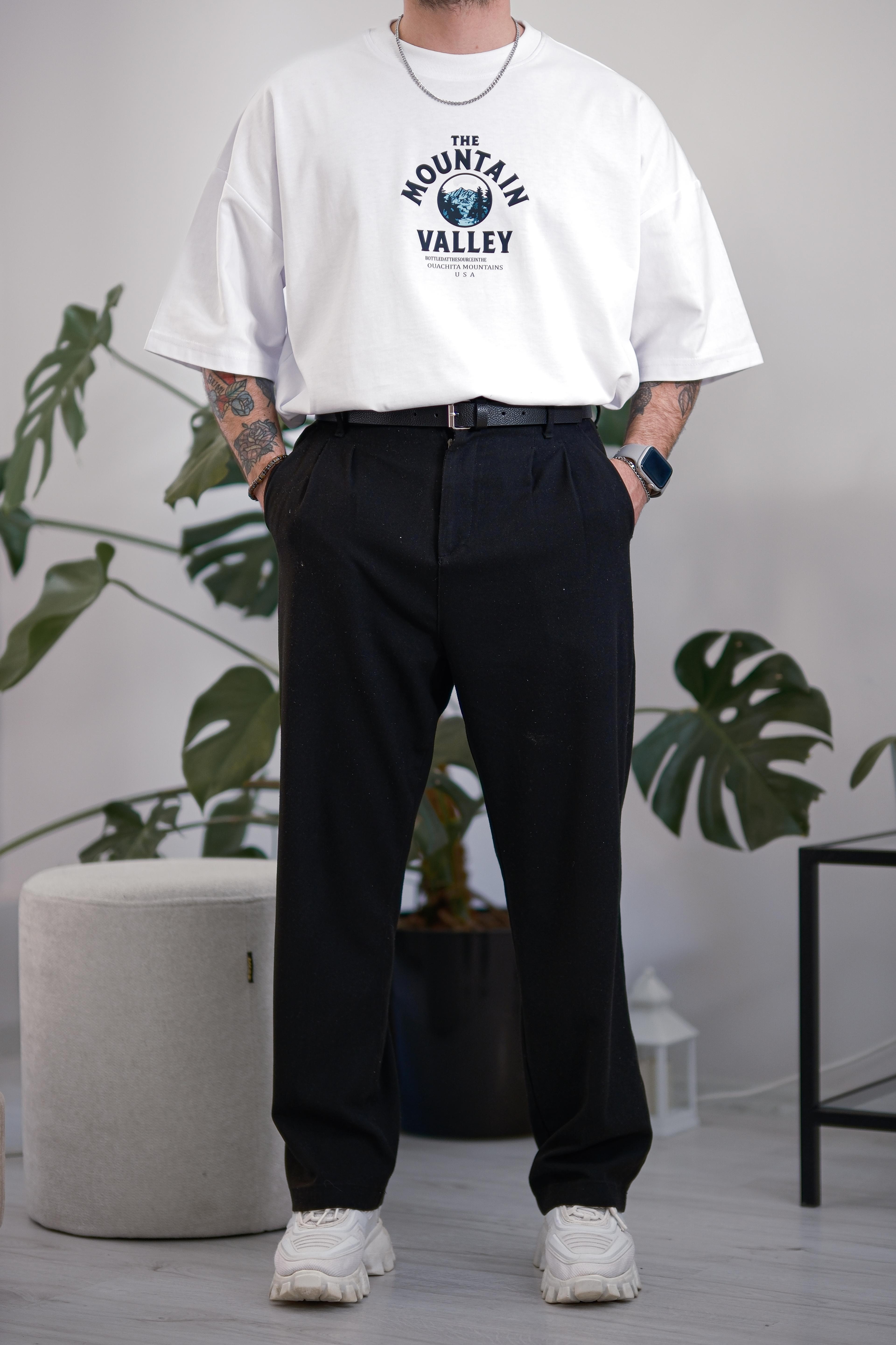 Mountain Valley Extra Oversize Beyaz Tshirt