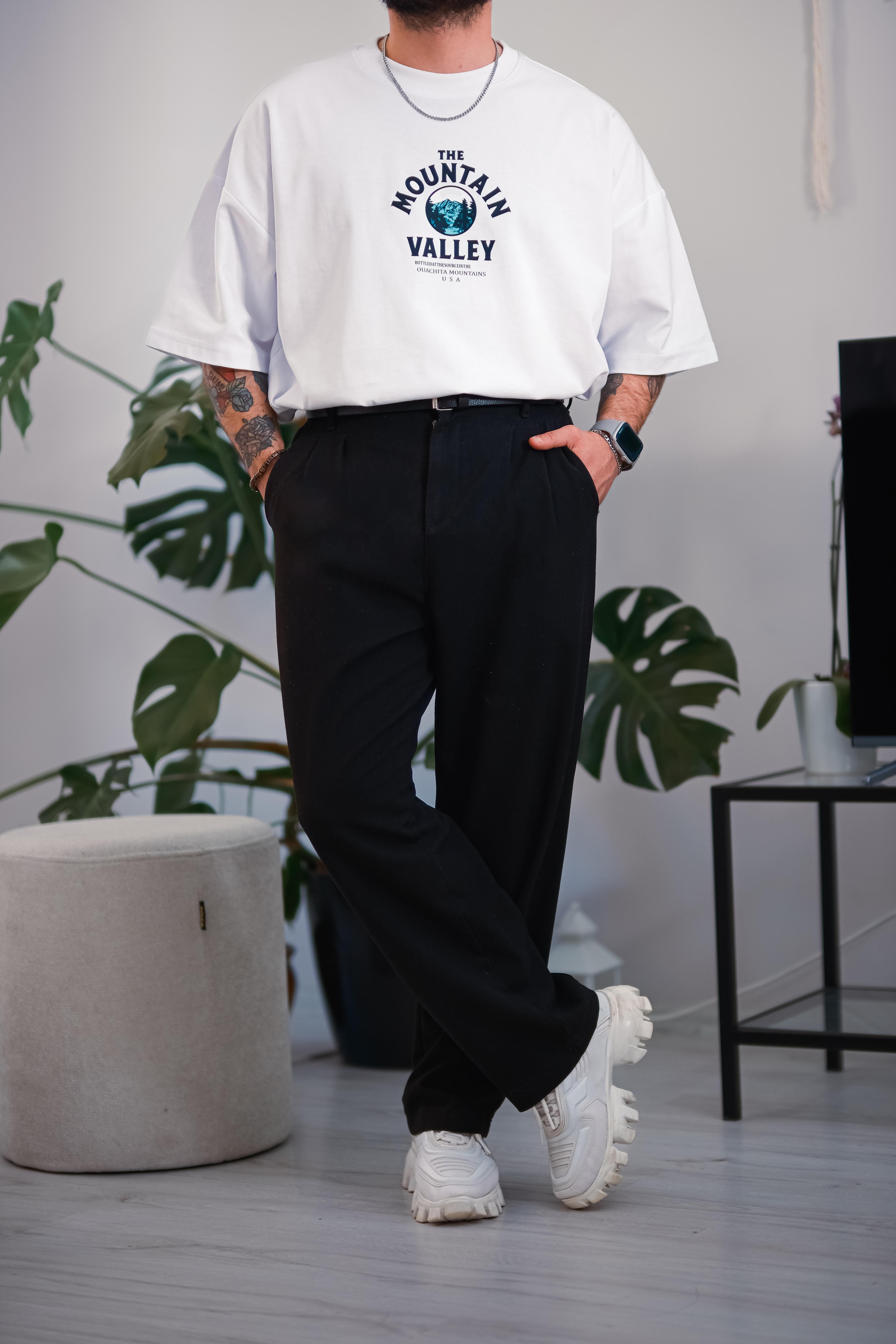 Mountain Valley Extra Oversize Beyaz Tshirt