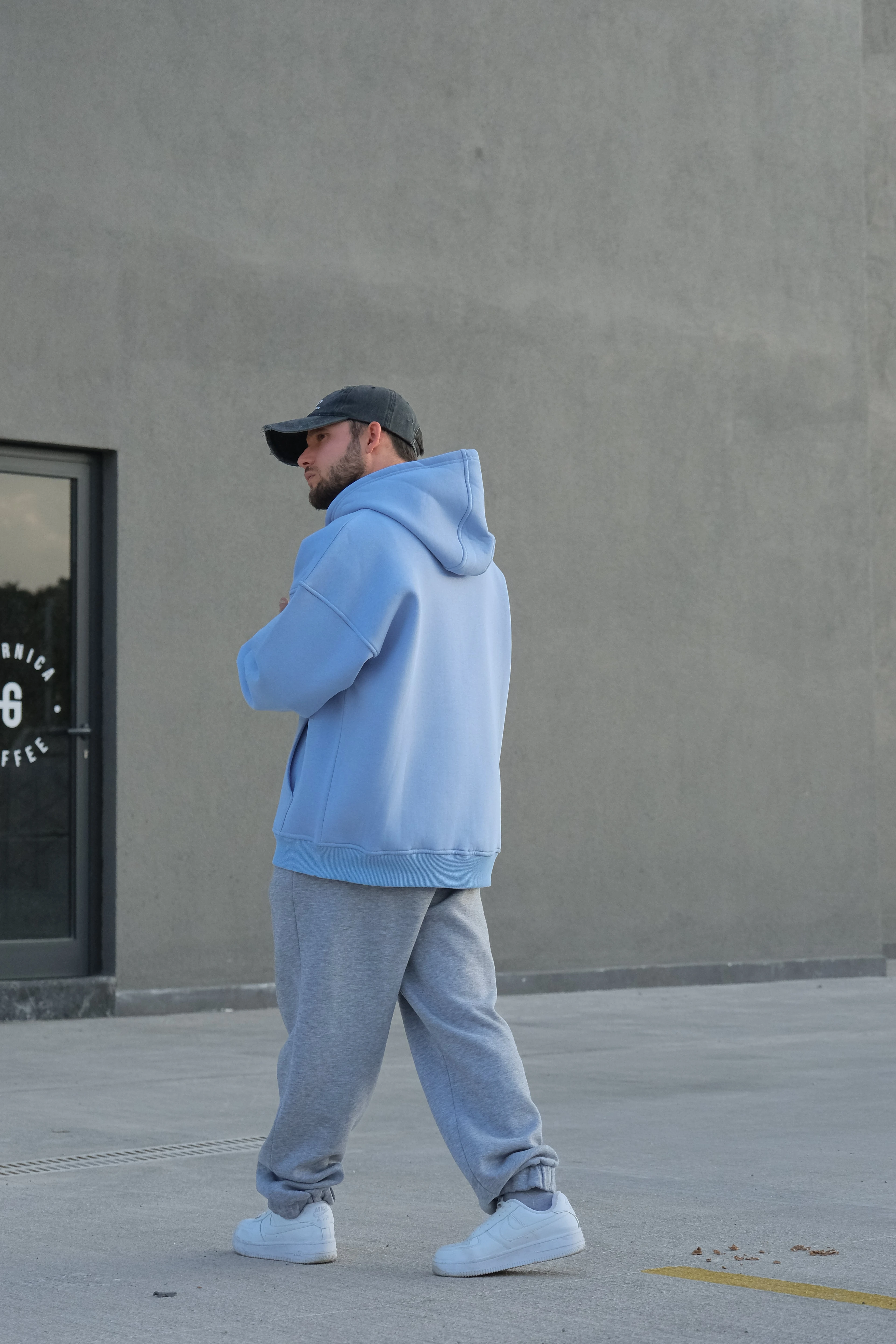 BabyBlue Extra Oversize Ful Zip Hoodie ( Premium Ürün ) 