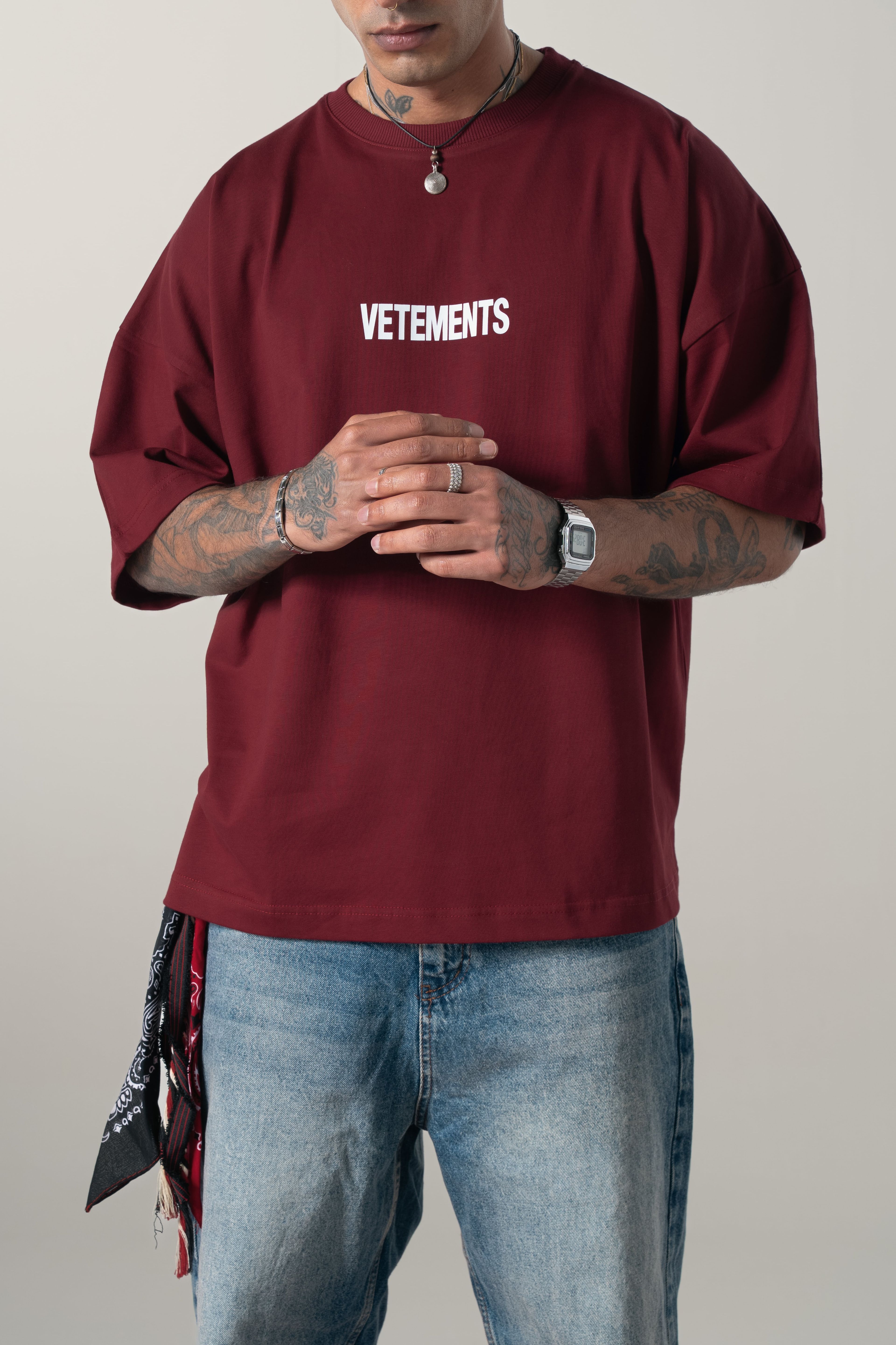 Bordo Vetements Extra Oversize Tshirt 
