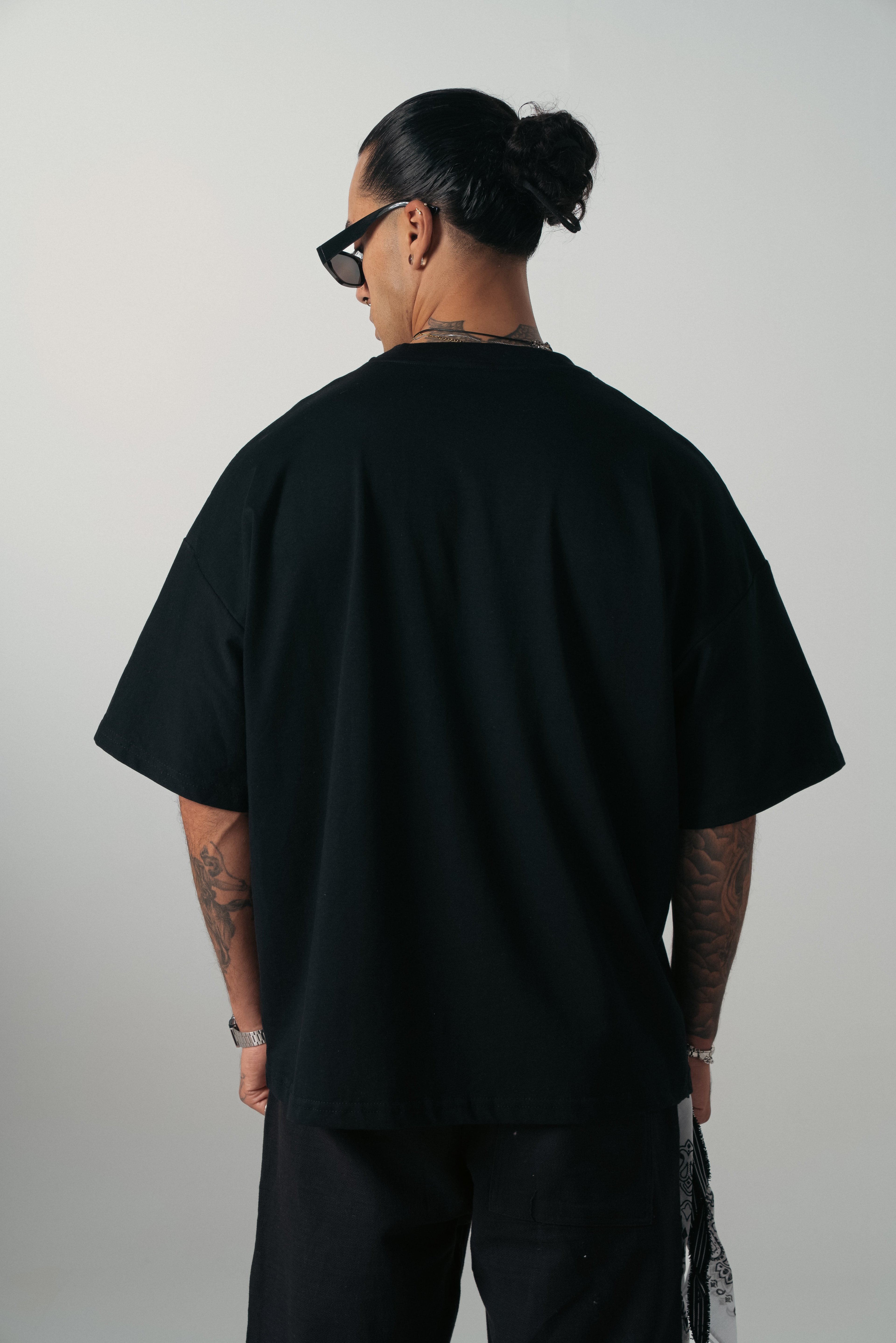 Ekstra Oversize Siyah Basic Tshirt