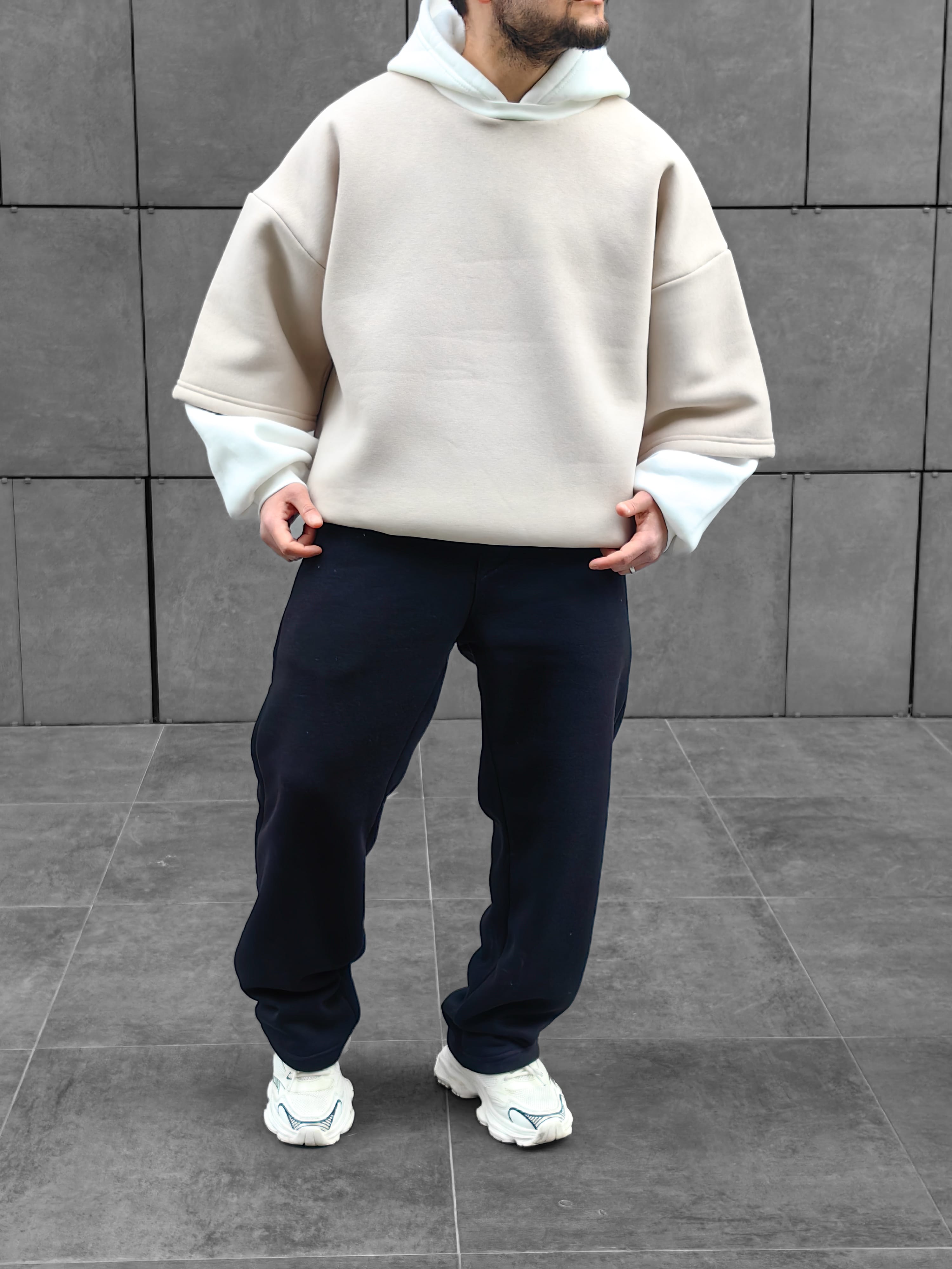 Çift Katlı Basic Extra Oversize Hoodie