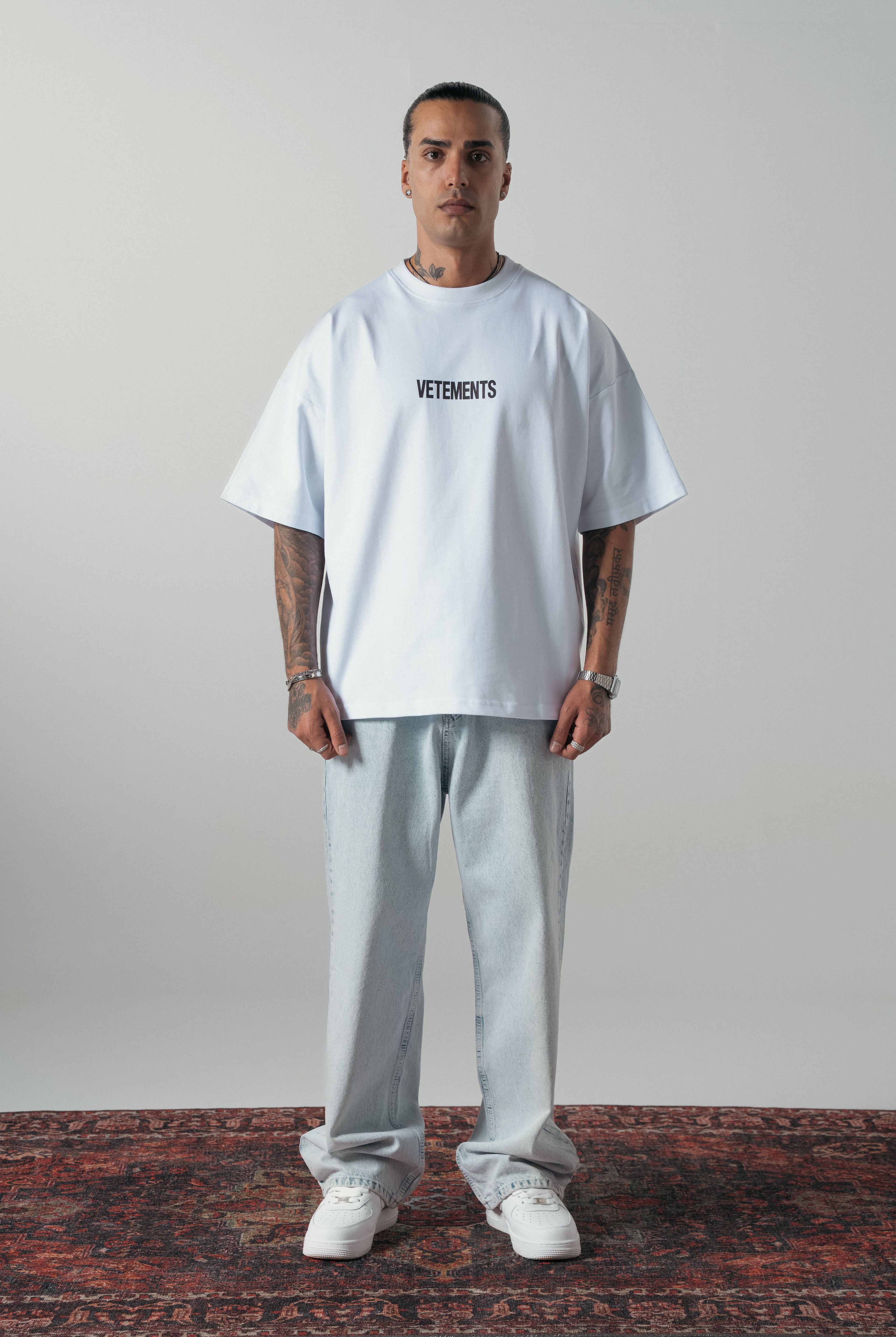 Beyaz Vetements Extra Oversize Tshirt