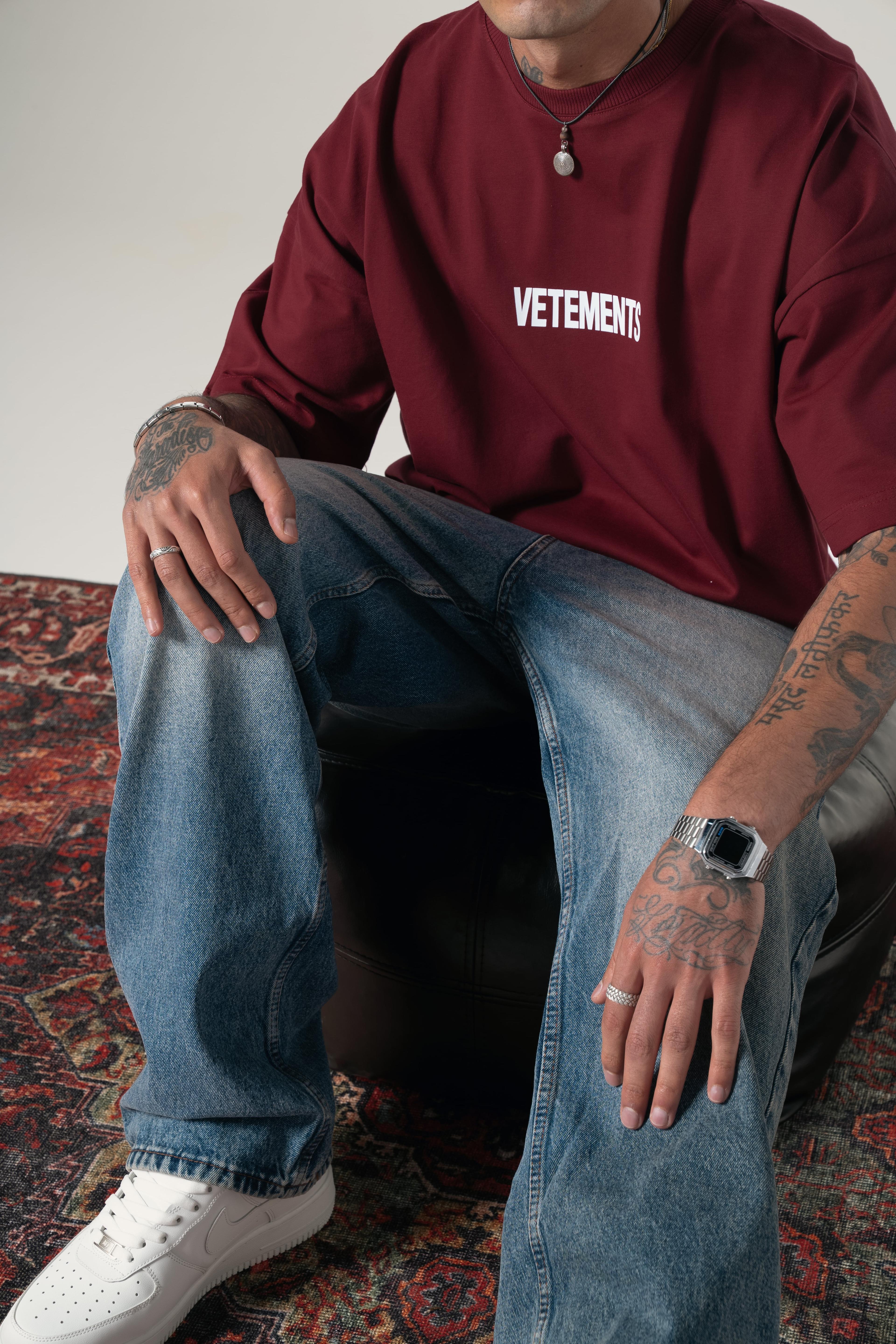 Bordo Vetements Extra Oversize Tshirt 