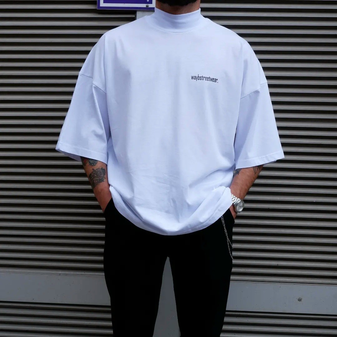 Wsw Boğaz Detaylı Oversize Tshirt