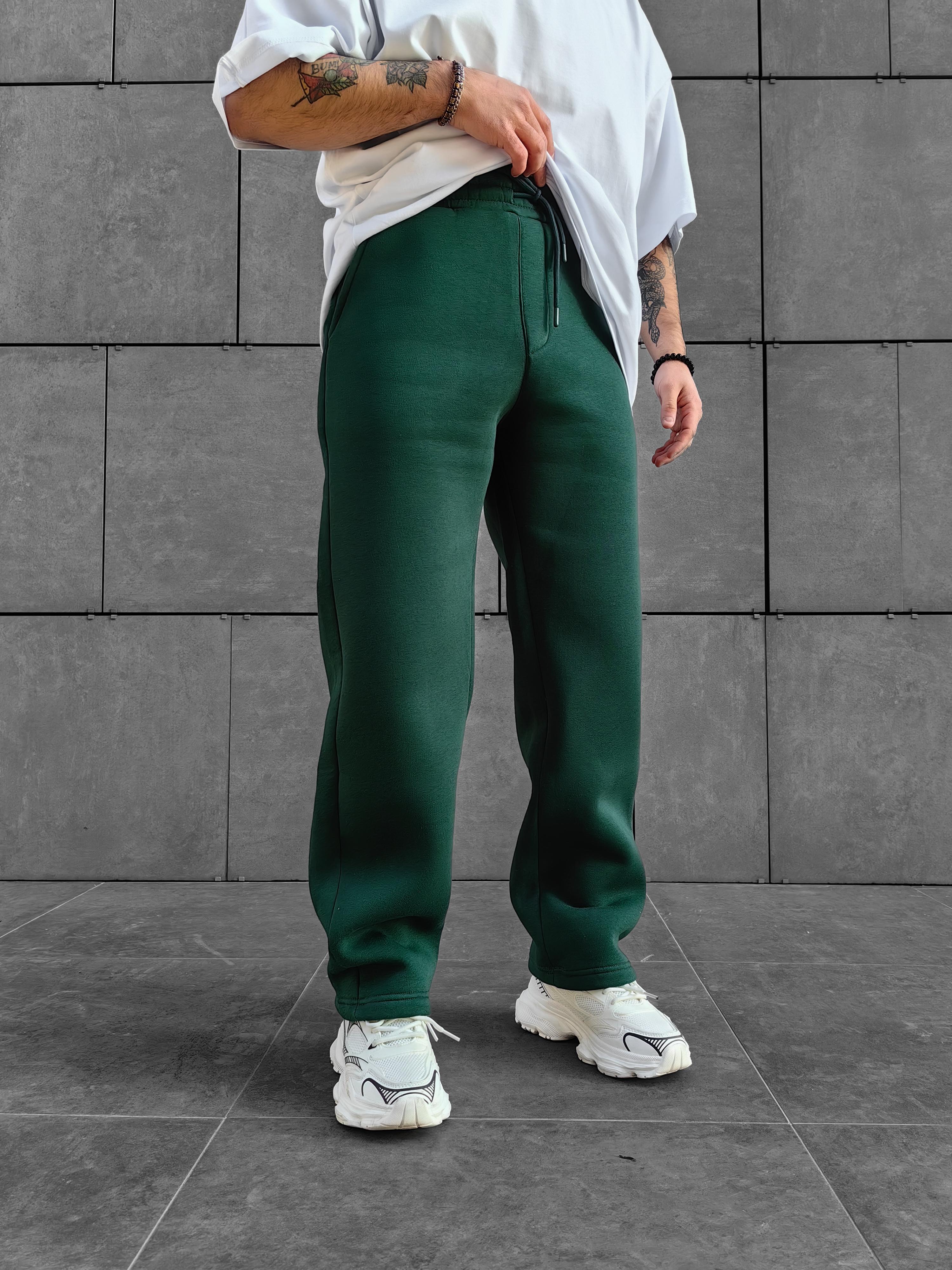 Benetton Yeşil Baggy Eşofman (3 İplik Şardonlu)