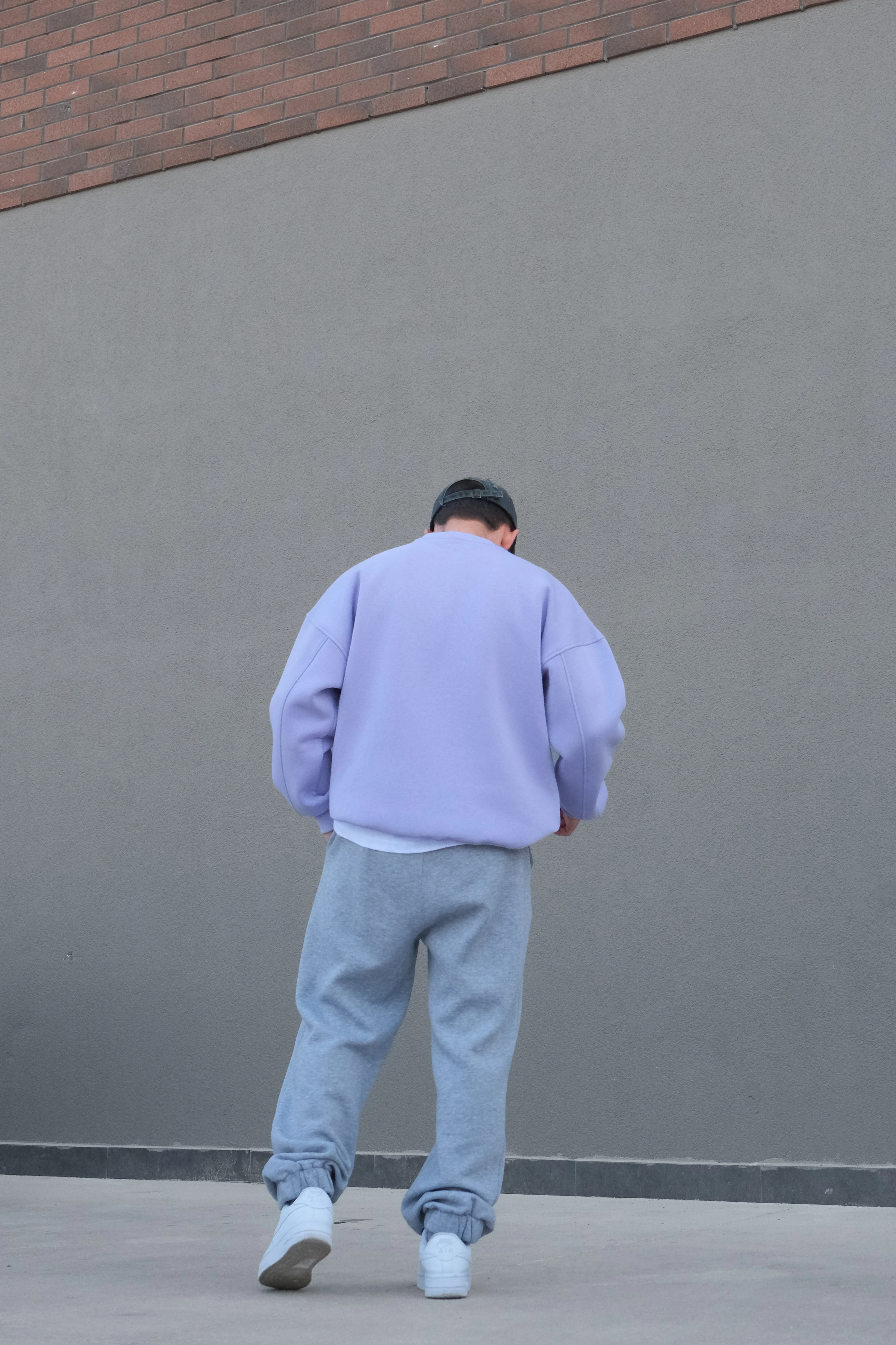 Lila Extra Oversize Basic Sweatshirt (Premium Ürün) 