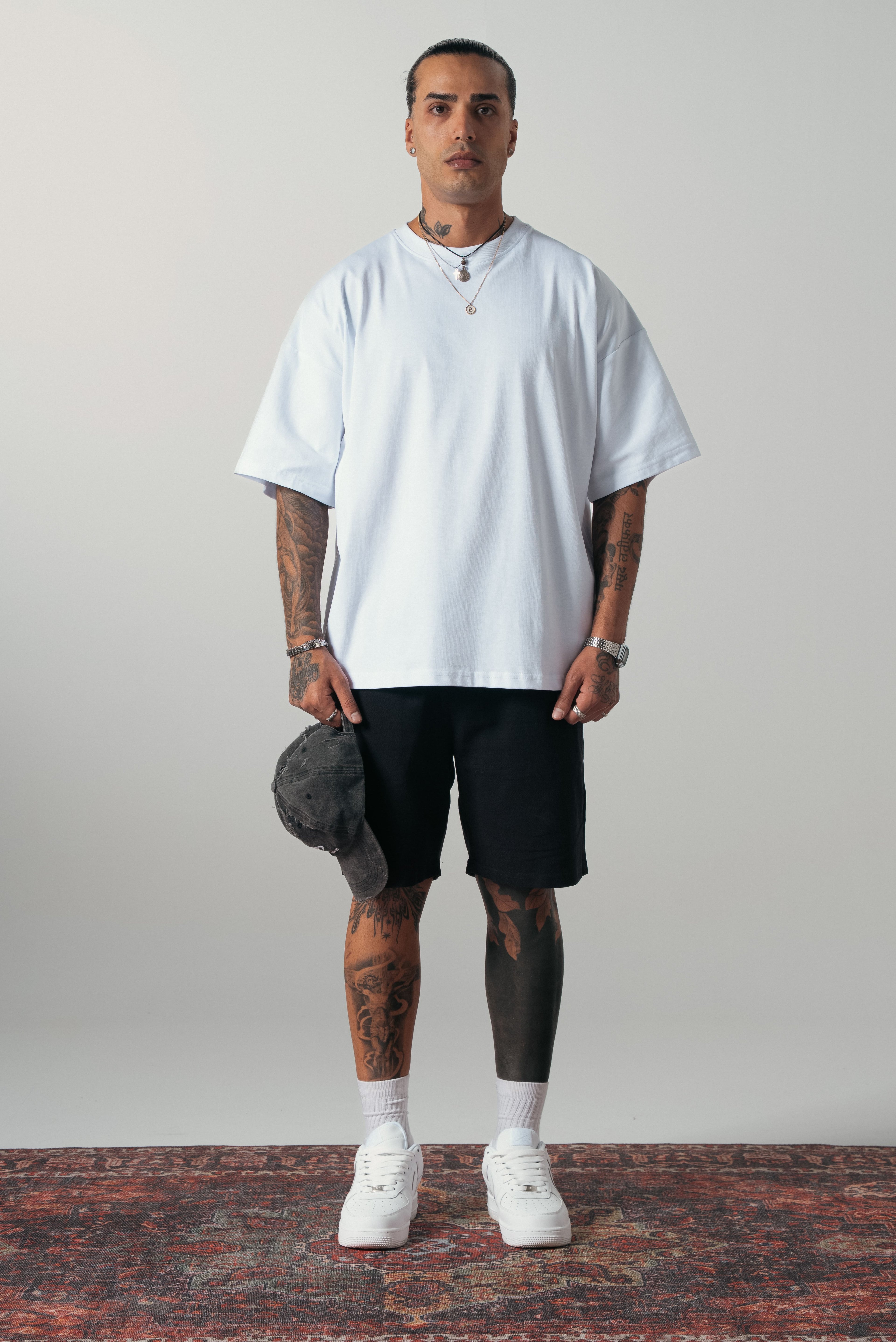 Beyaz Extra Oversize Basic Tshirt
