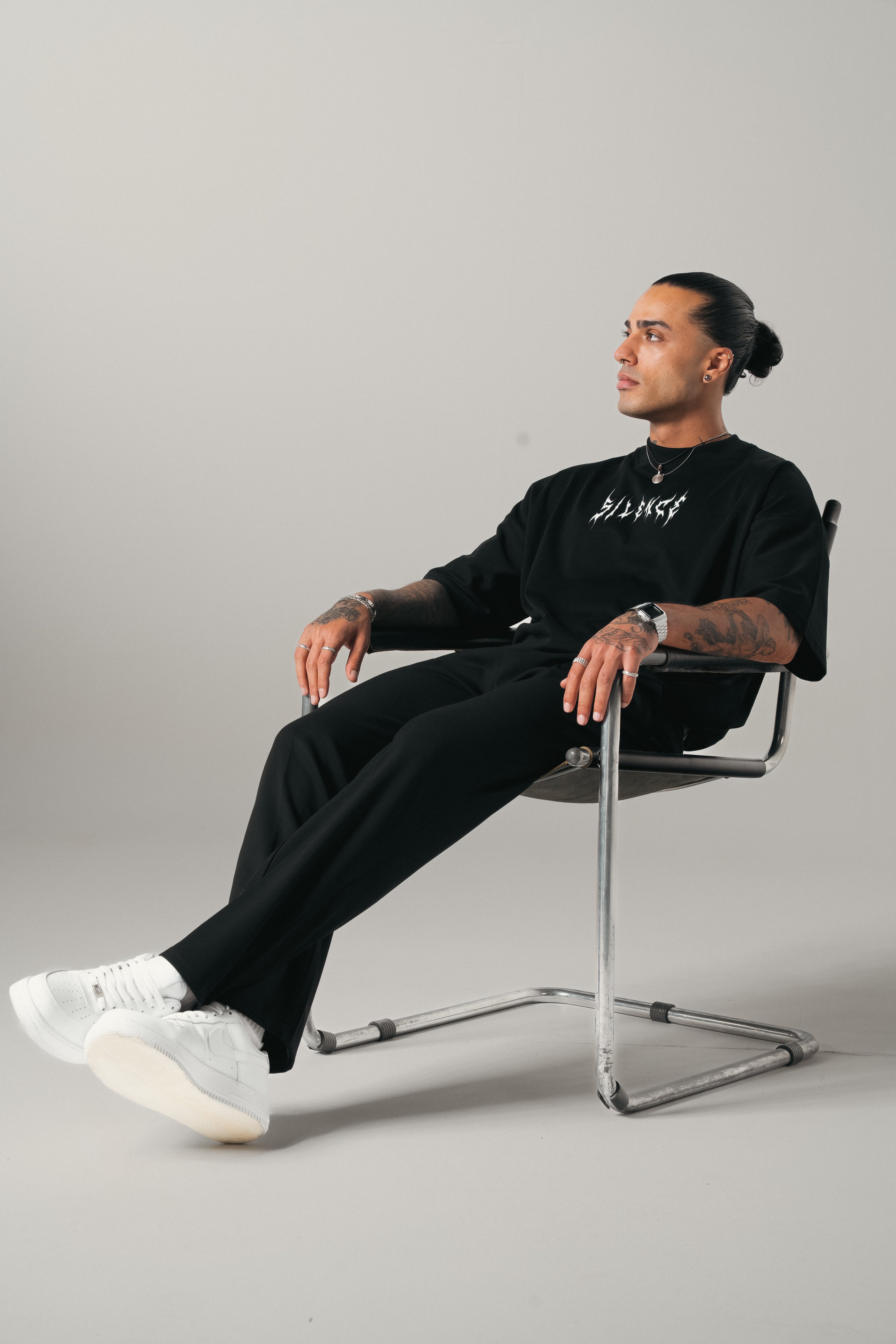 Silence Extra Oversize Siyah Tshirt