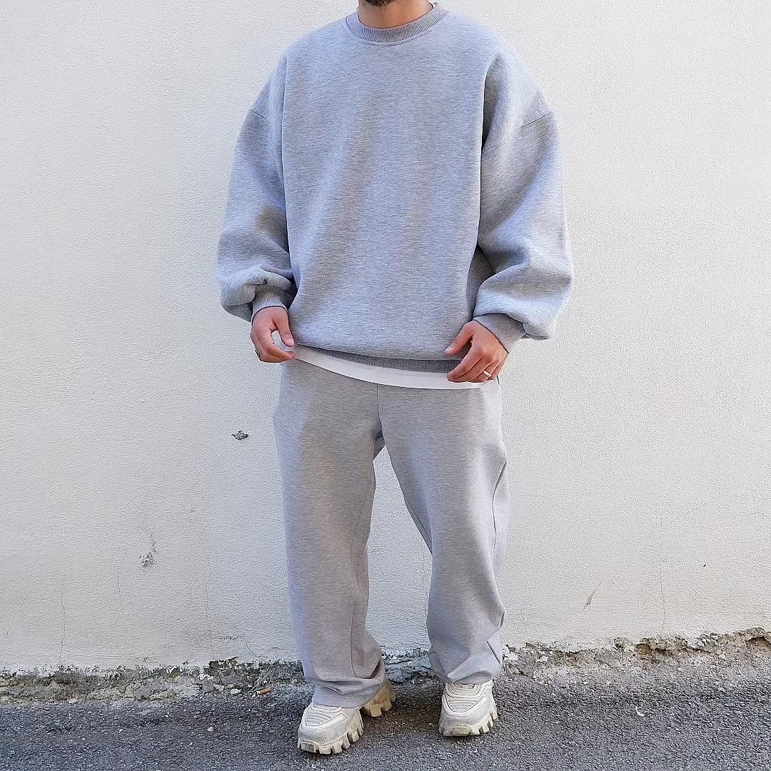 Gri Basic American Oversize Sweatshirt