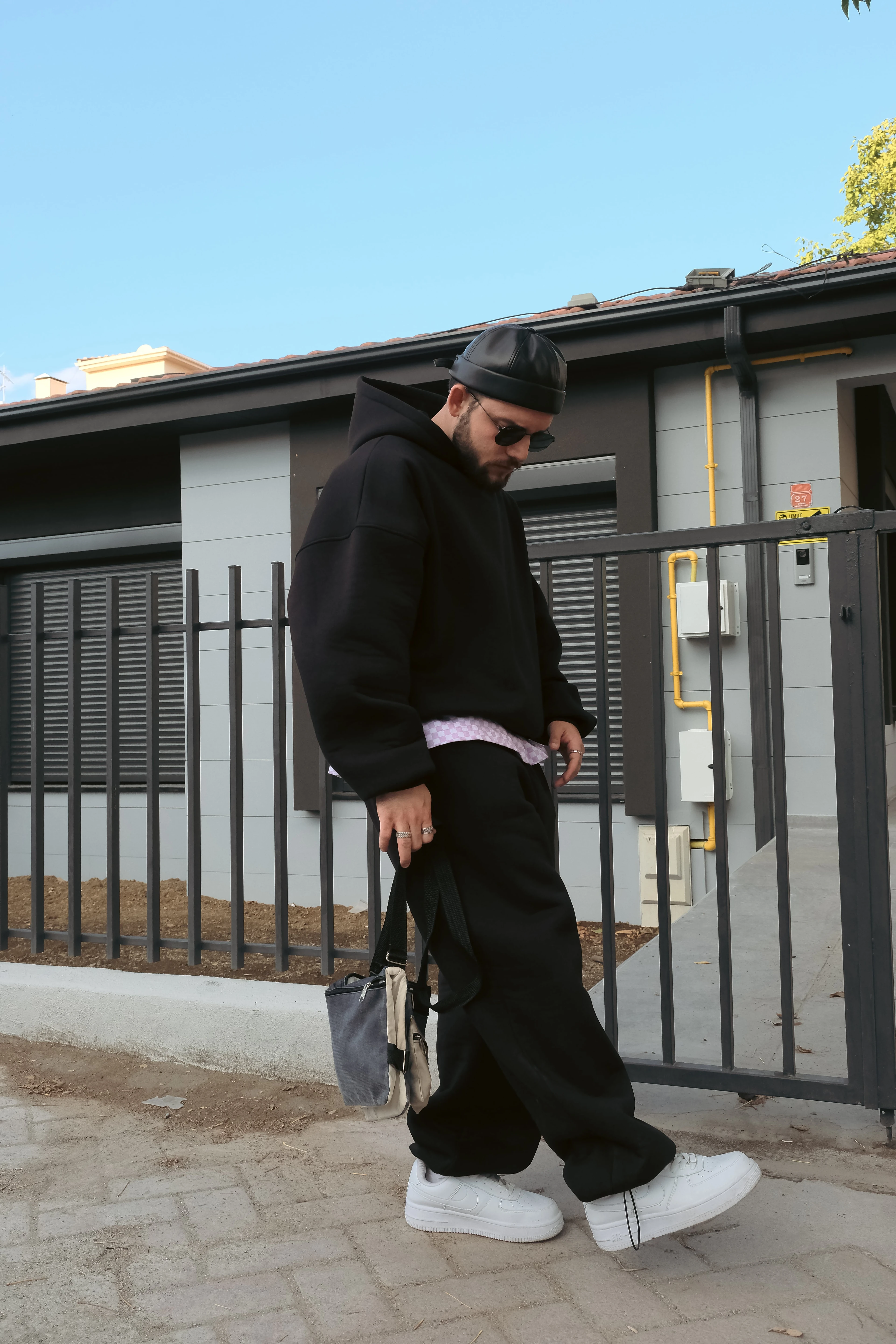 Bomber Extra Oversize Siyah Basic Hoodie ( premium ürün ) 