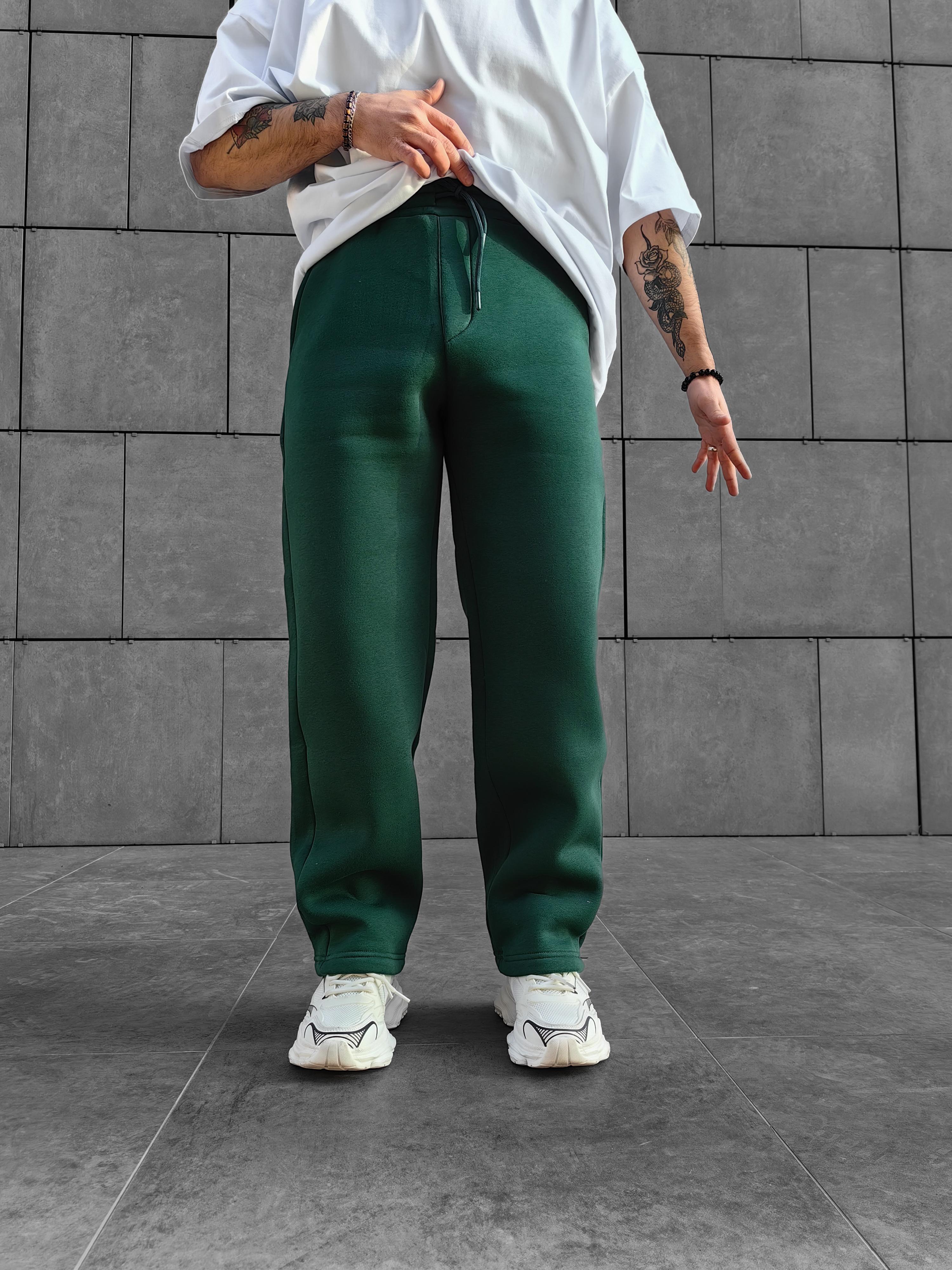 Benetton Yeşil Baggy Eşofman (3 İplik Şardonlu)