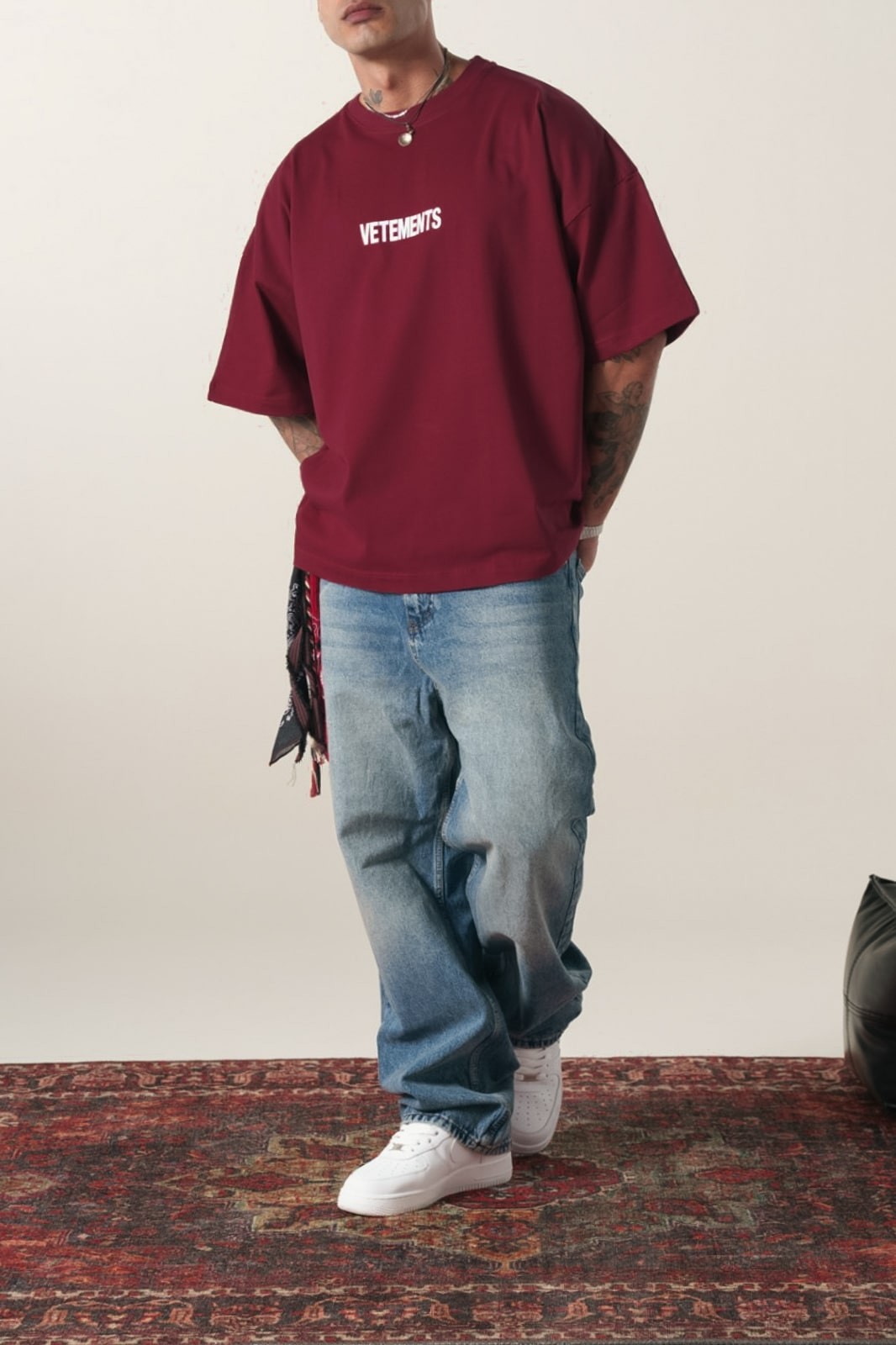 Bordo Vetements Extra Oversize Tshirt 