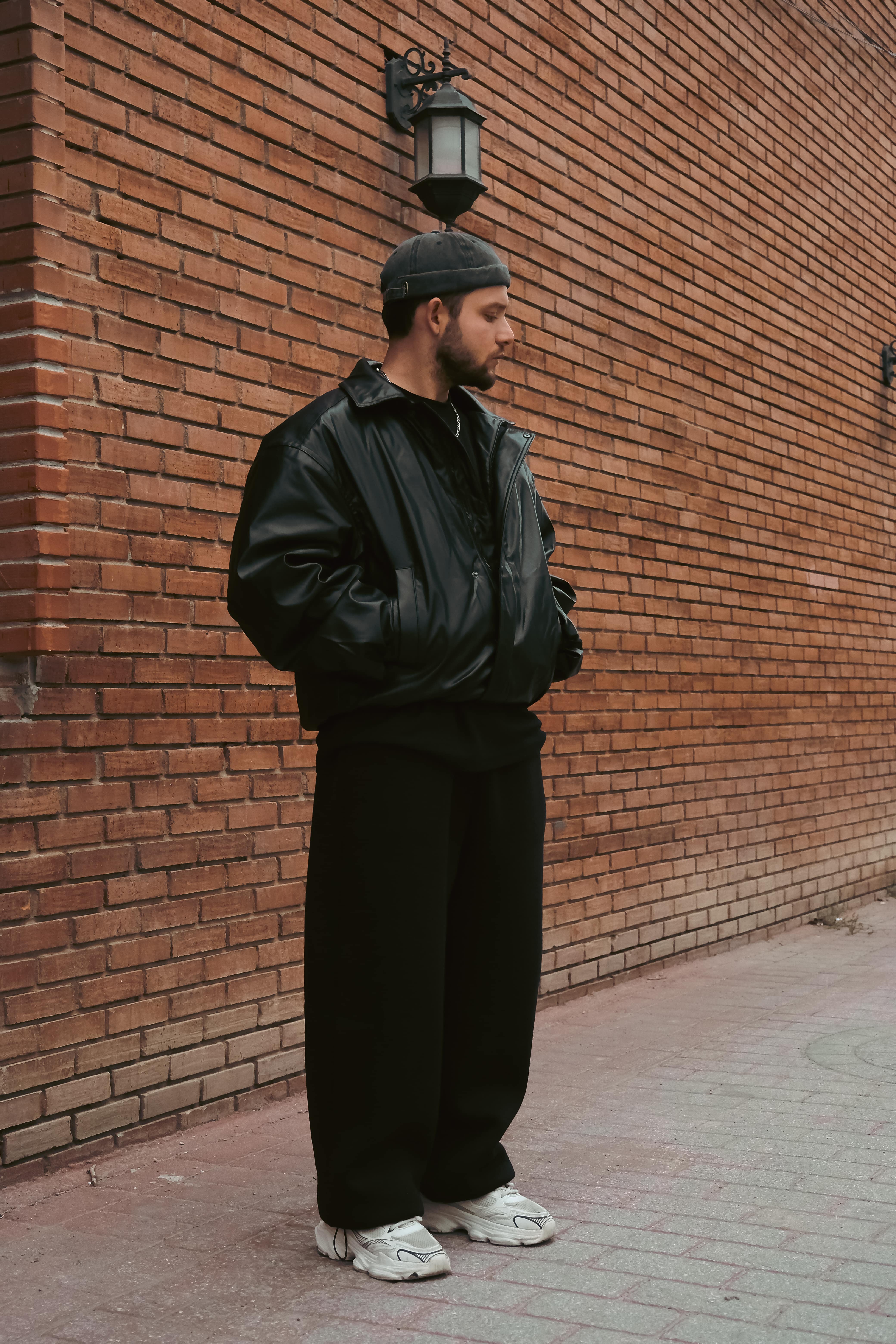 Siyah Oversize Deri Ceket