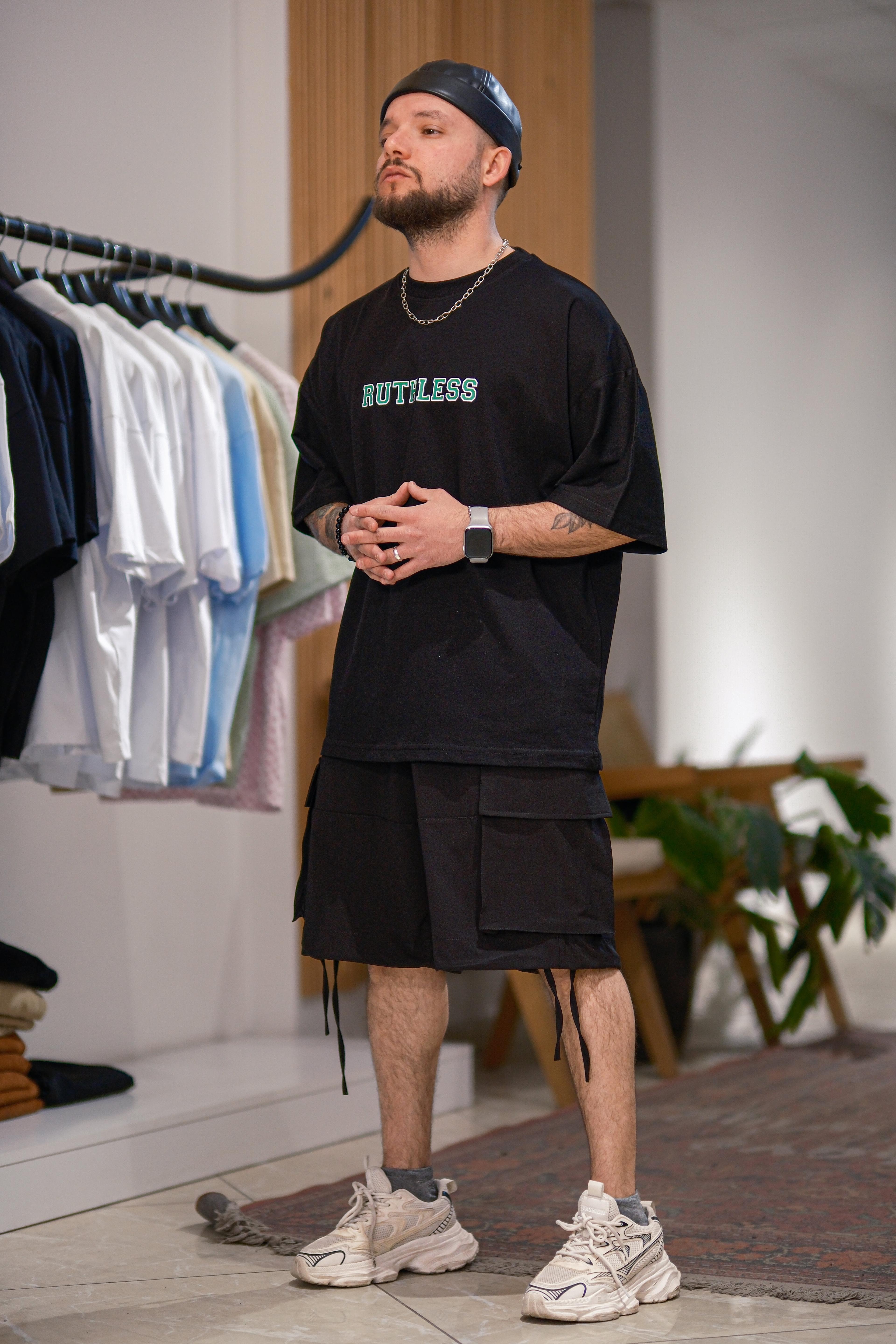 Ruhtless Extra Oversize Siyah Tshirt
