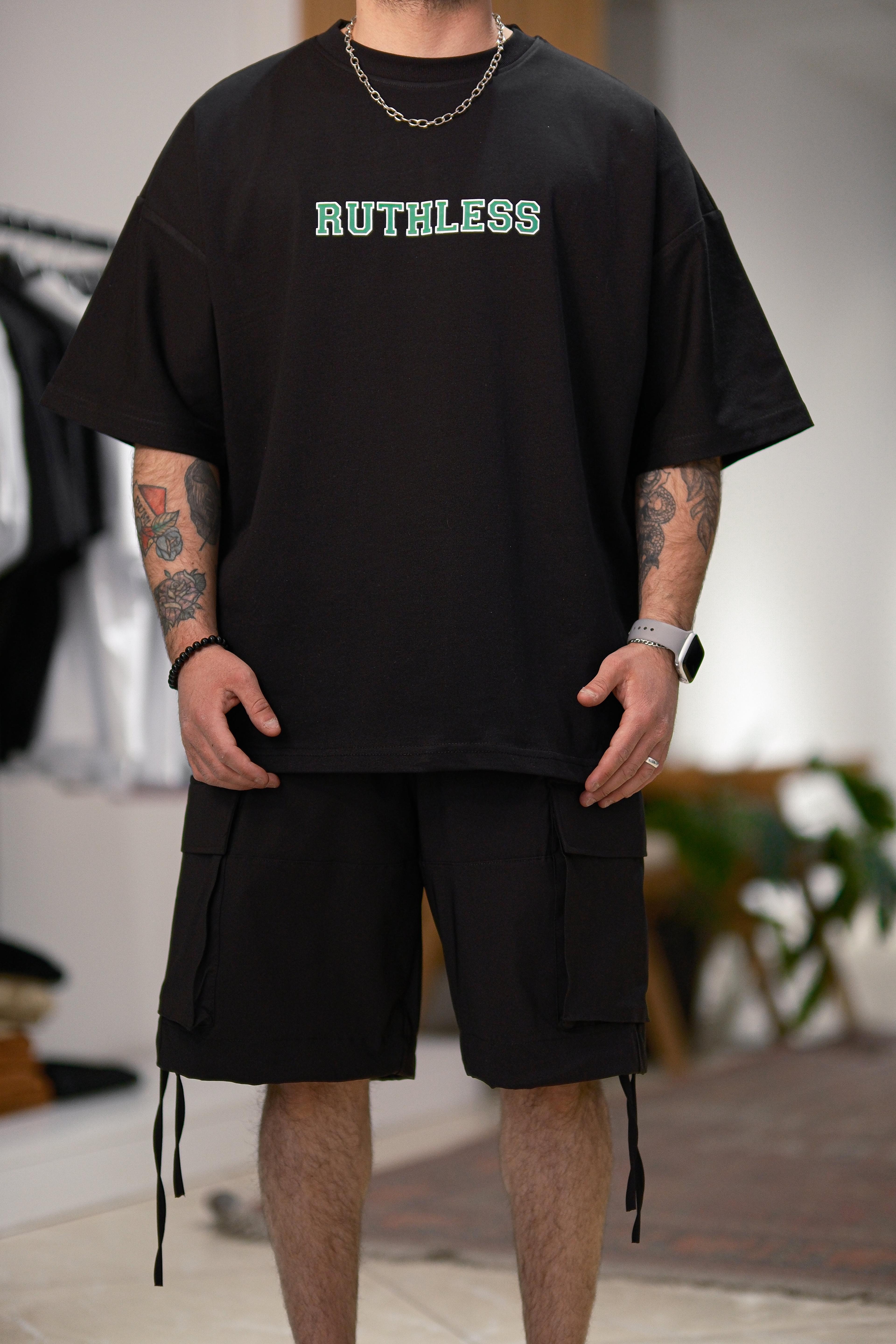 Ruhtless Extra Oversize Siyah Tshirt