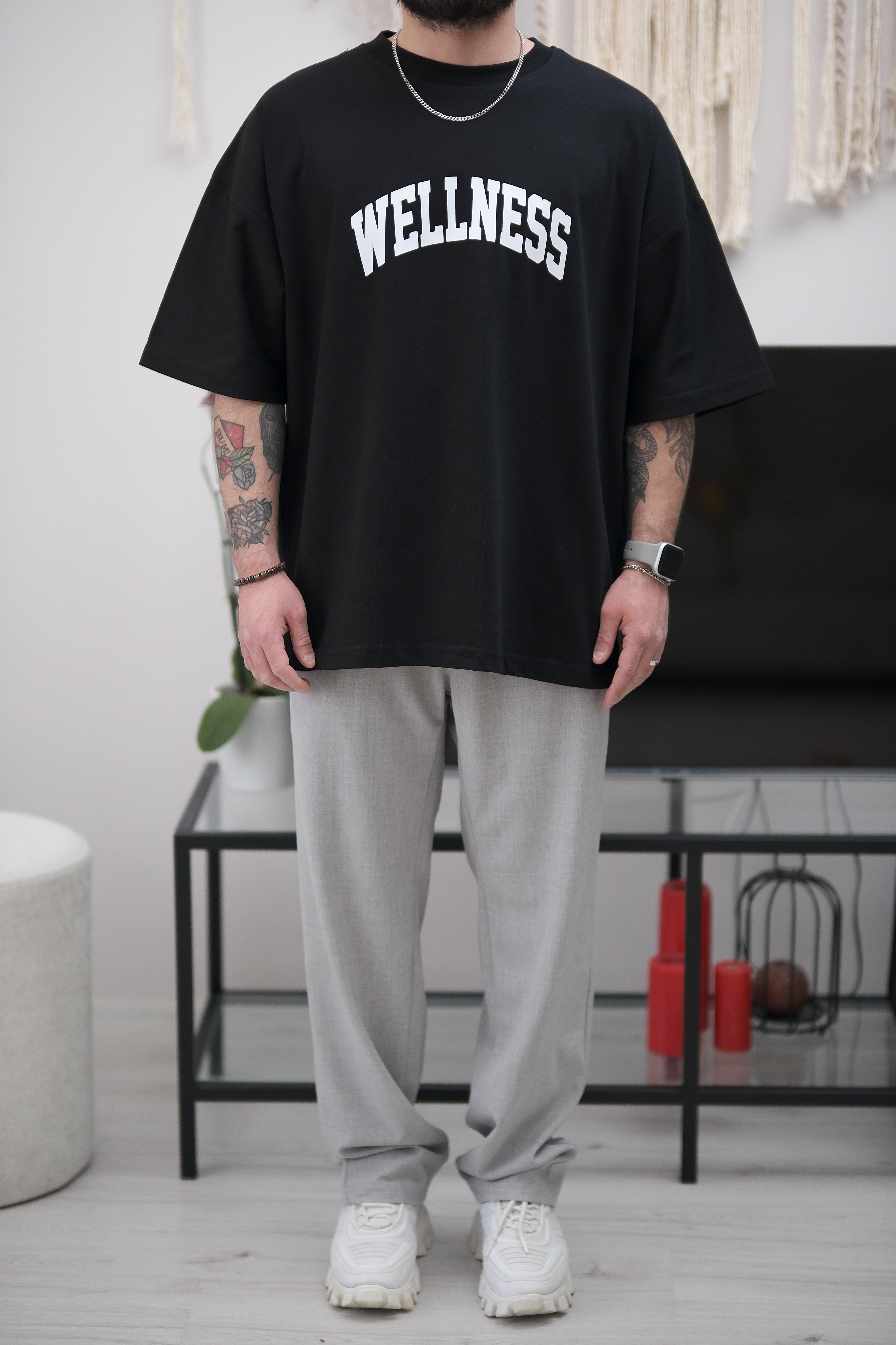 Wellness Extra Oversize Siyah Tshirt