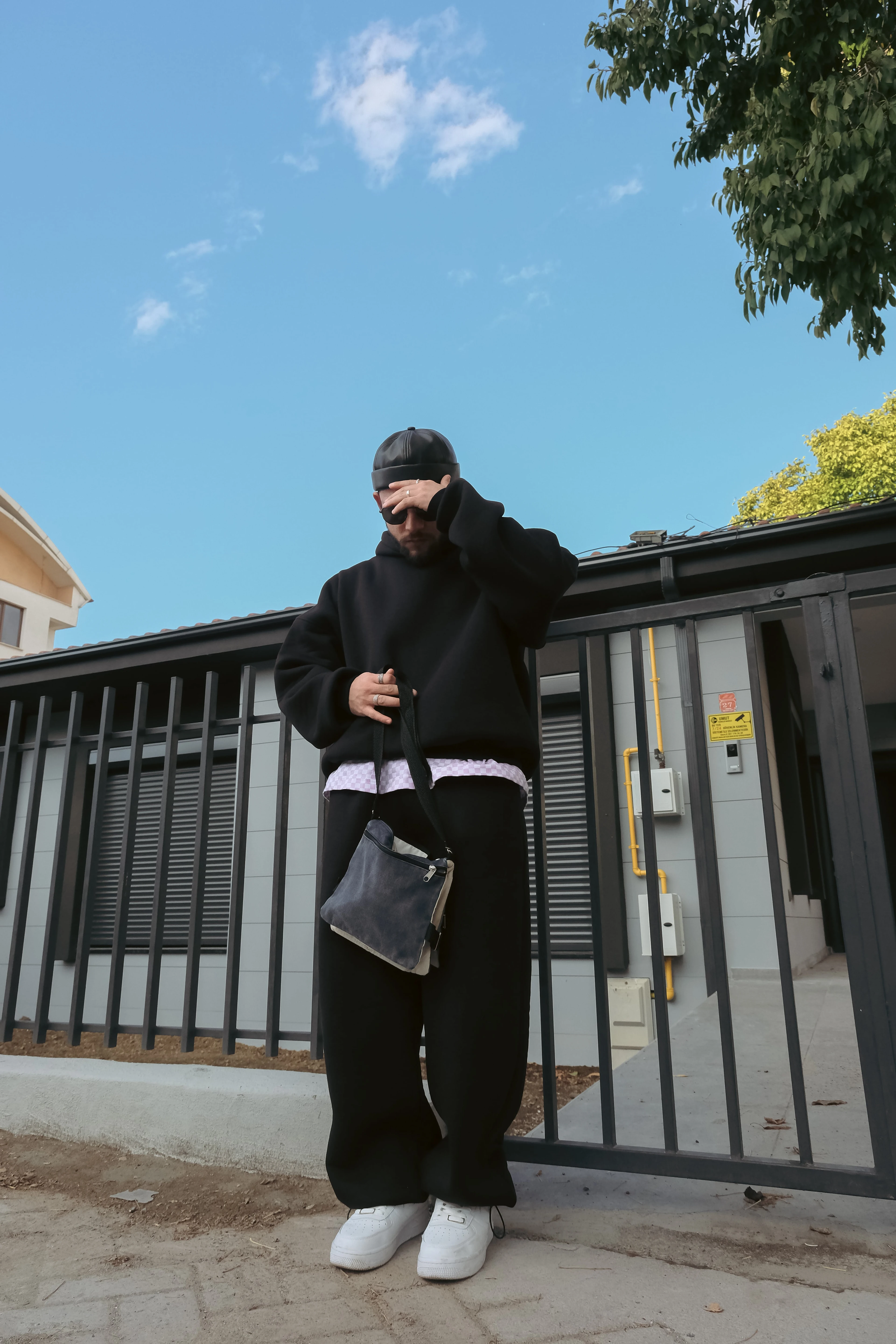 Bomber Extra Oversize Siyah Basic Hoodie ( premium ürün ) 