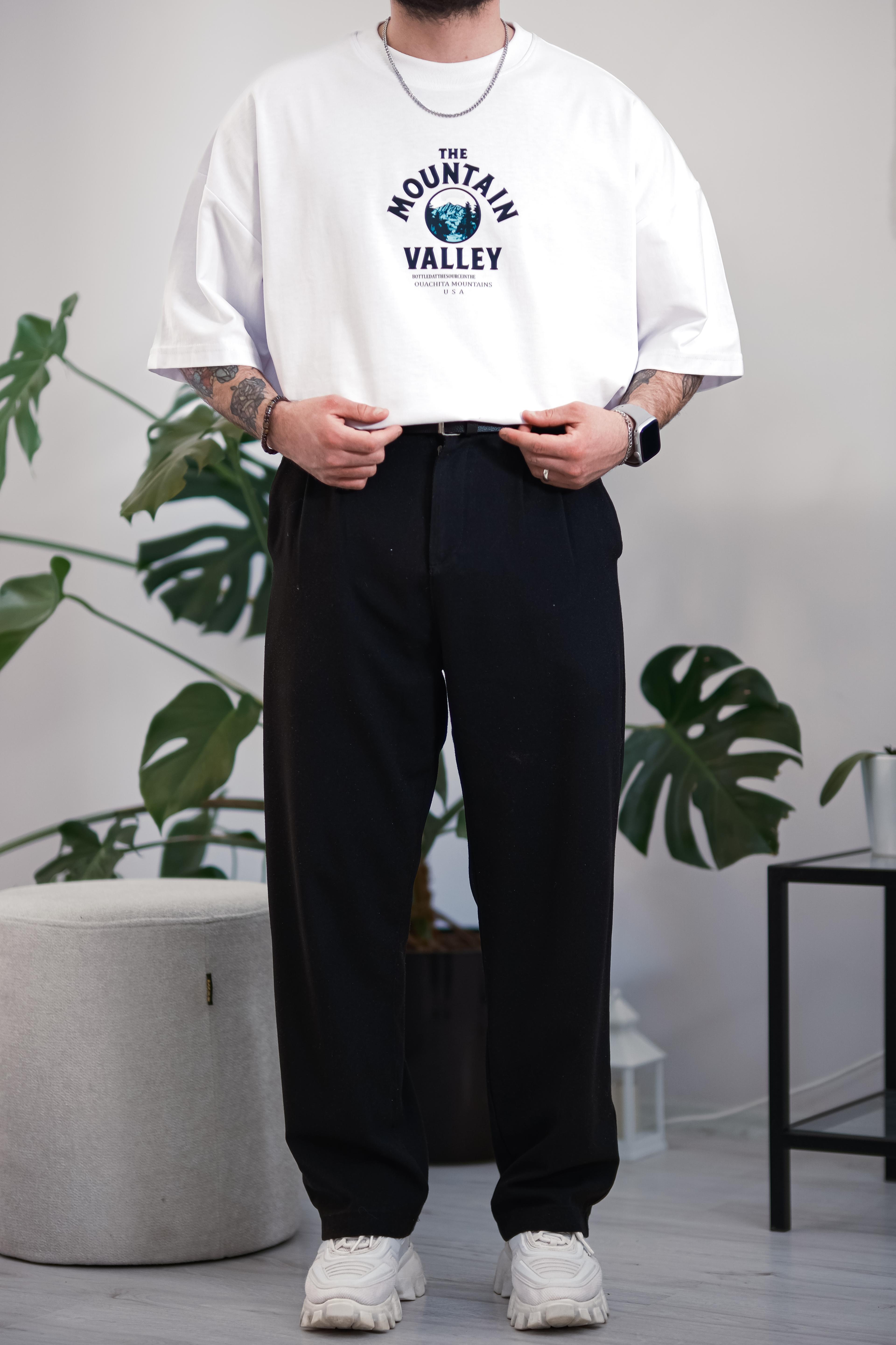 Mountain Valley Extra Oversize Beyaz Tshirt