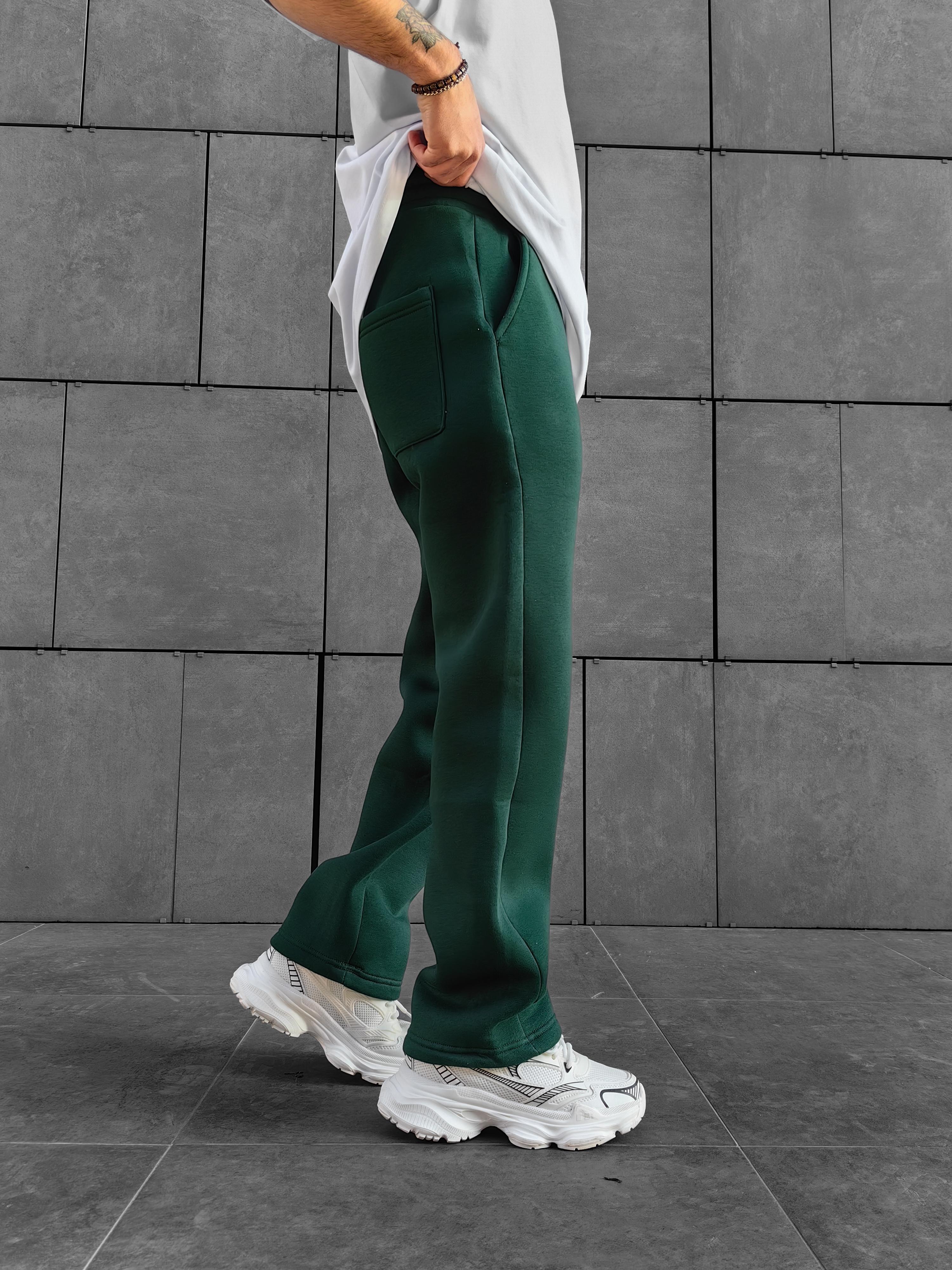 Benetton Yeşil Baggy Eşofman (3 İplik Şardonlu)