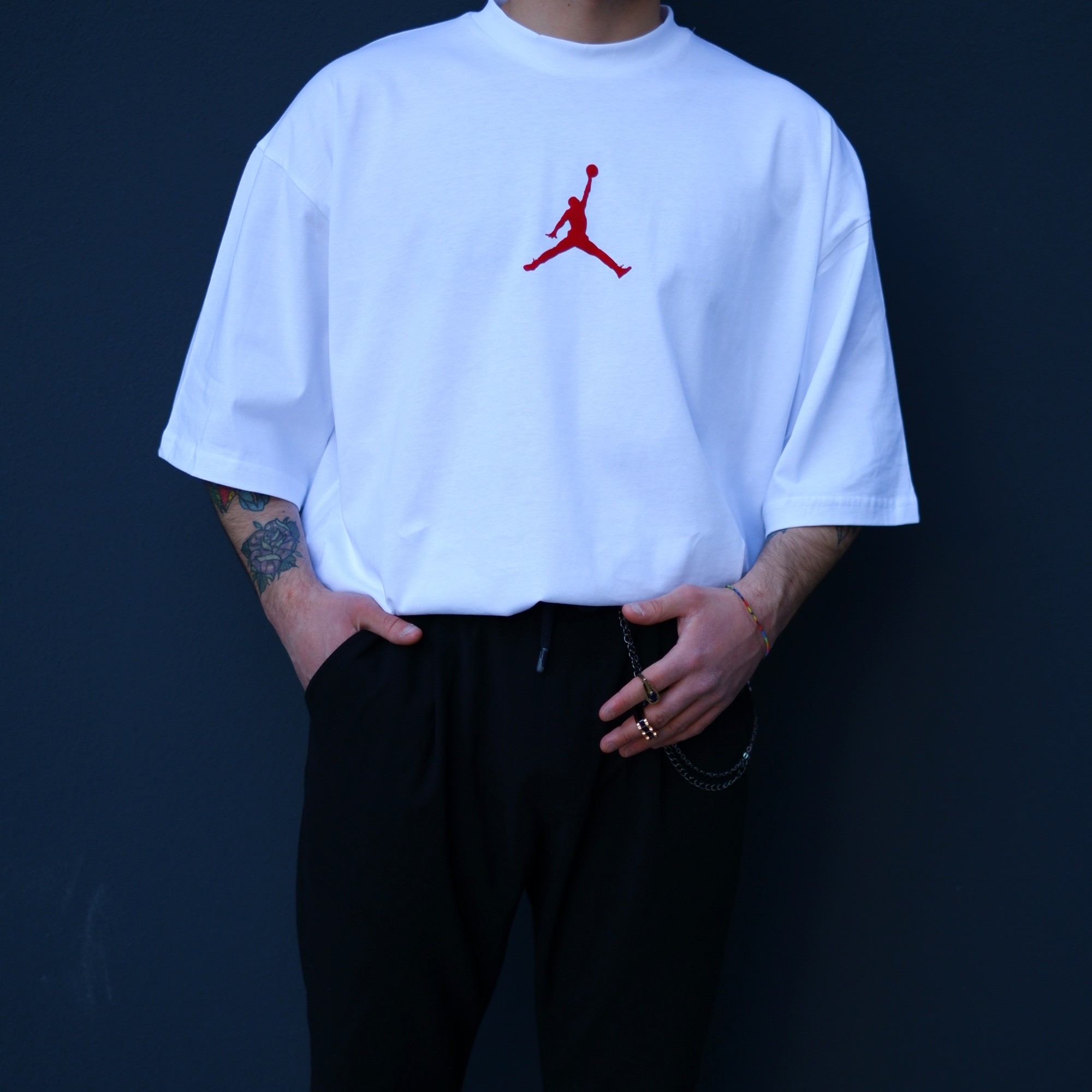 Jordan Beyaz Extra Oversize Tshirt