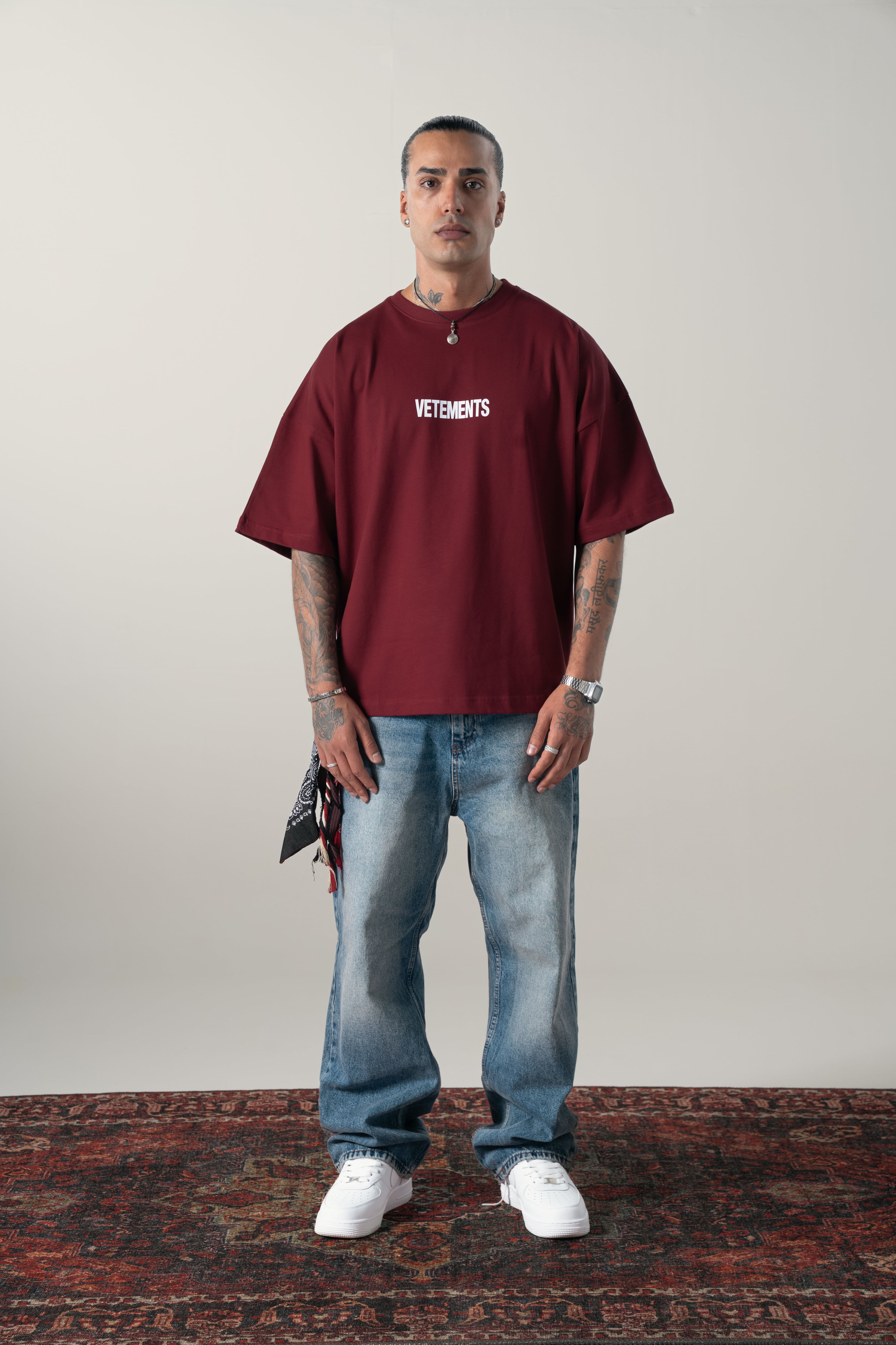 Bordo Vetements Extra Oversize Tshirt 