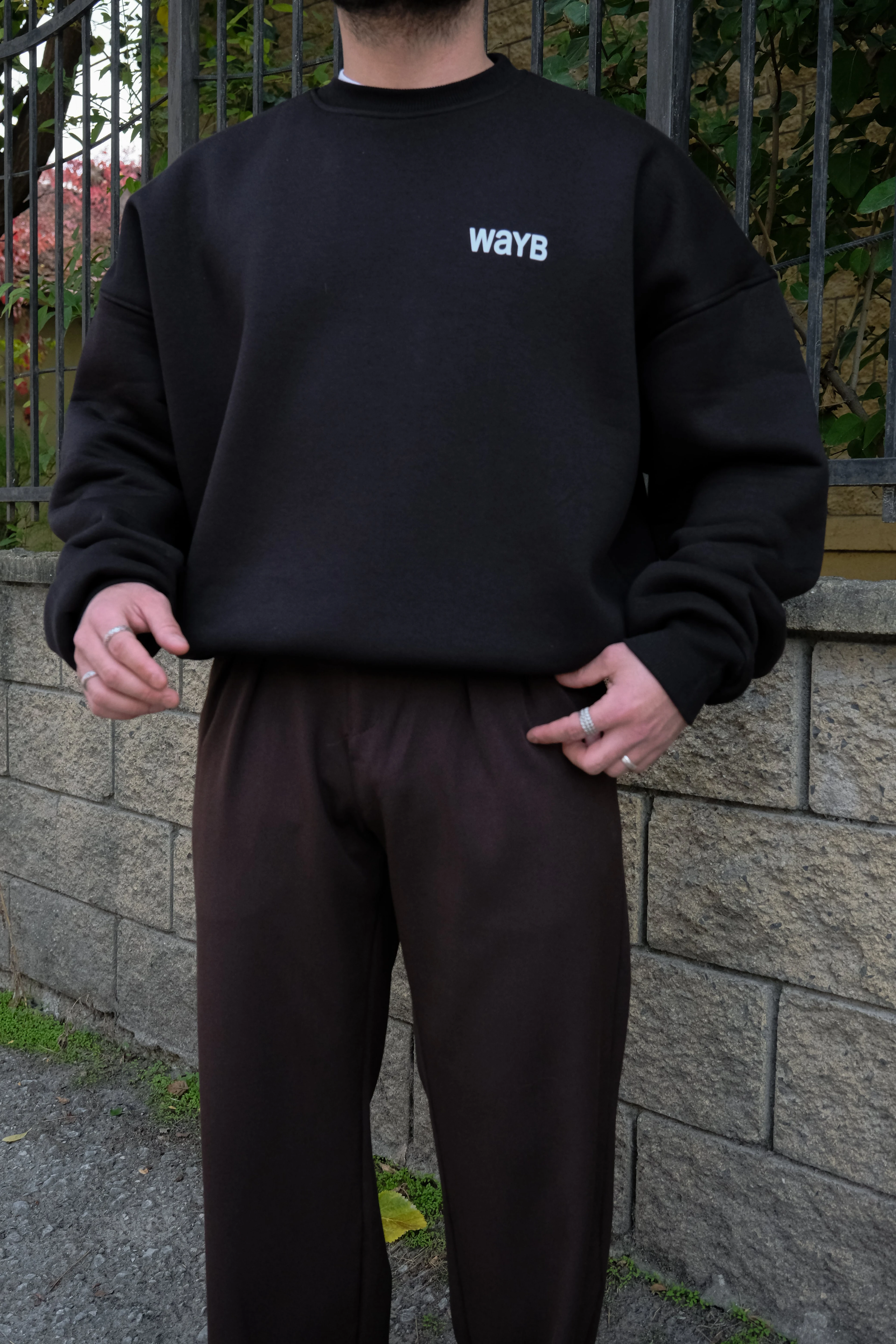 Wayb Bomber Extra Oversize Siyah Sweatshirt (Premium Ürün)